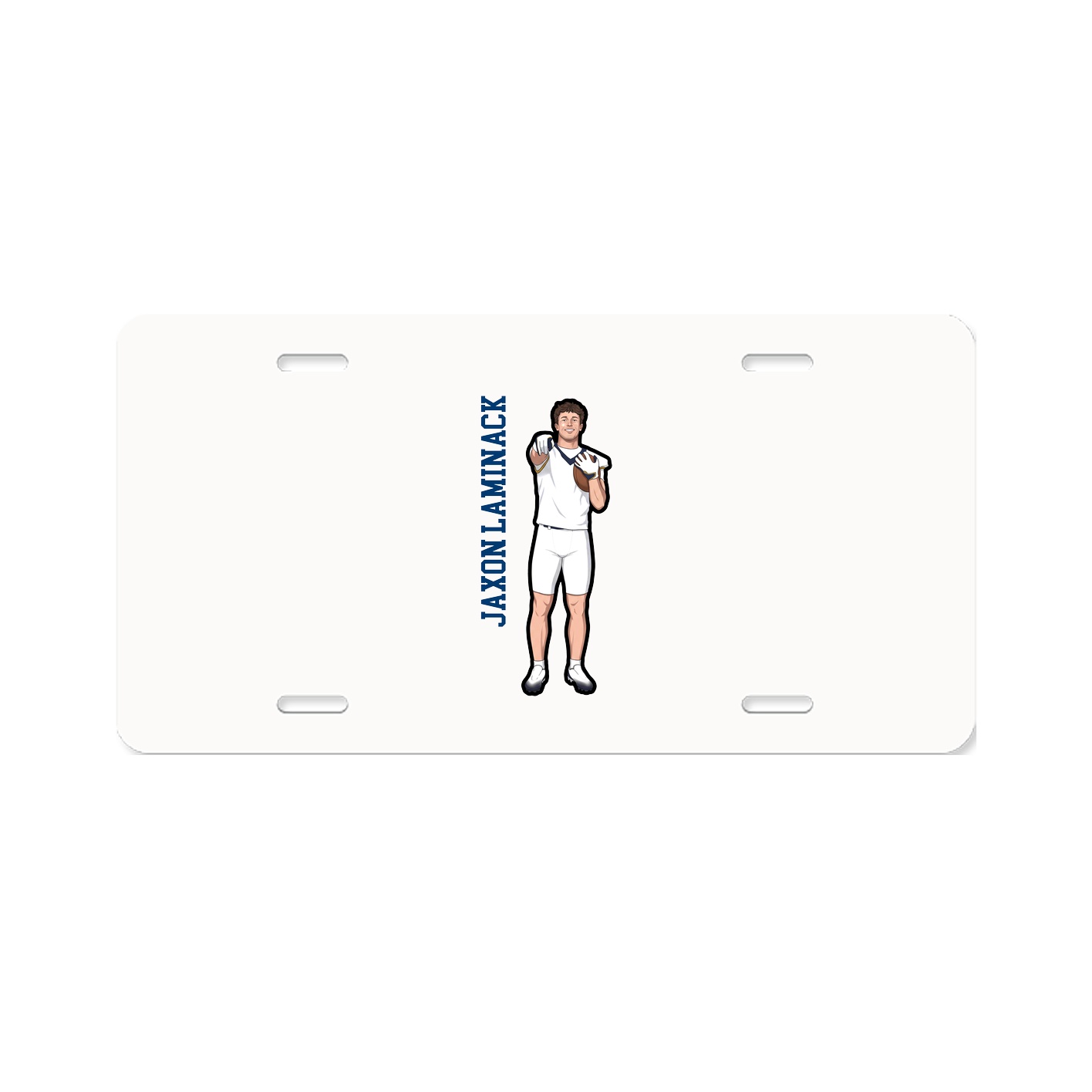 License Plate — Name Vertical in Classic