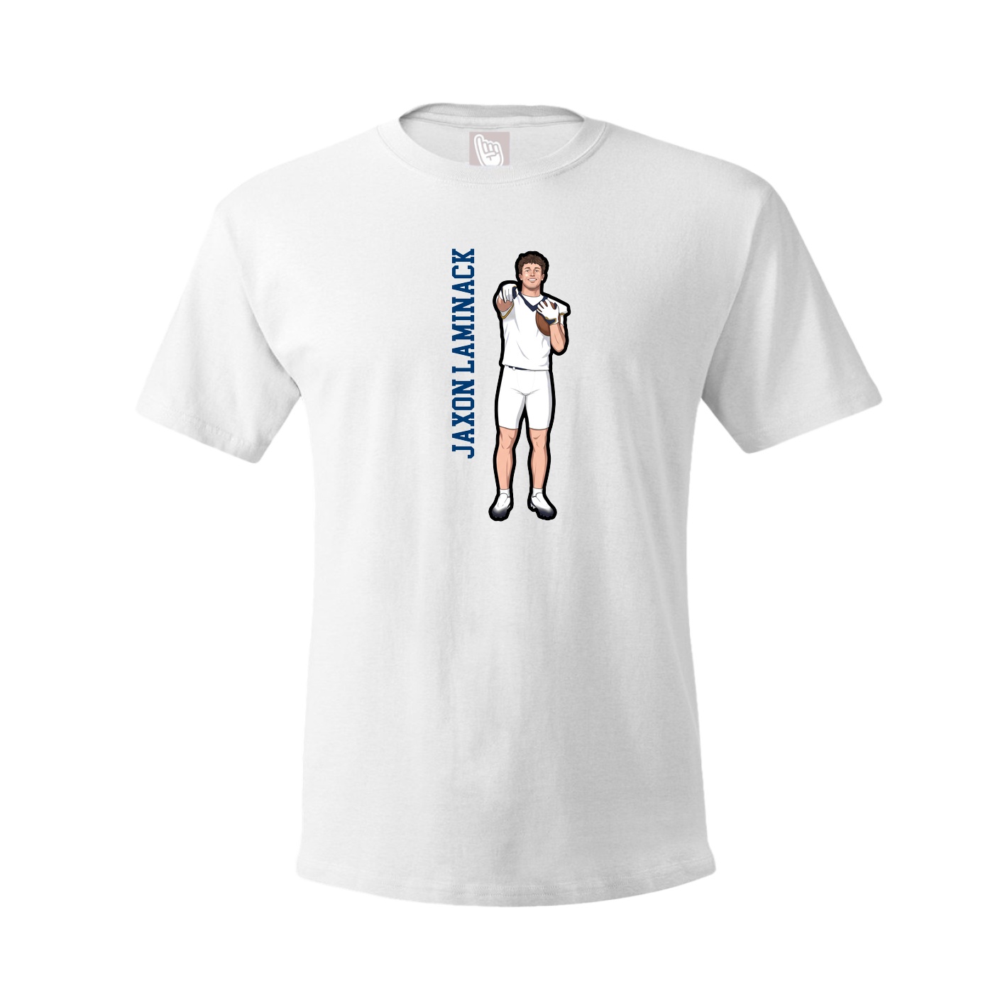 Tee — Name Vertical in White