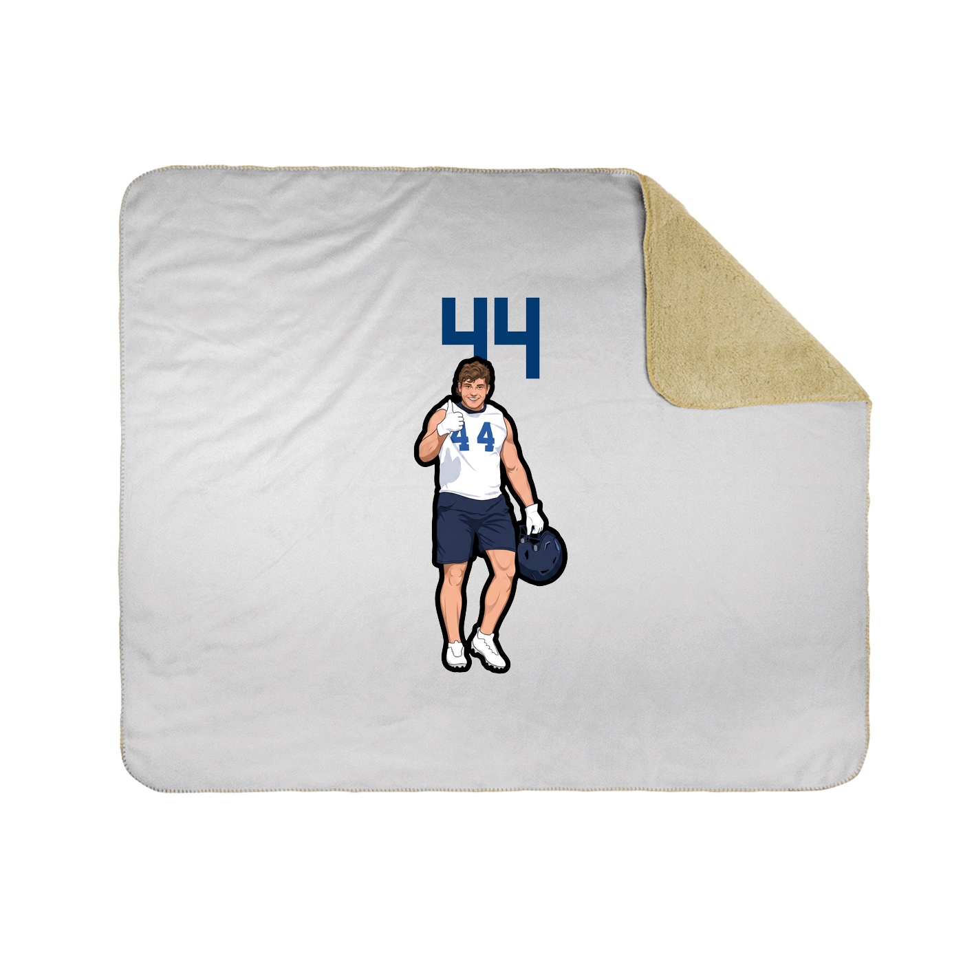 Throw Blanket — Number Top in White