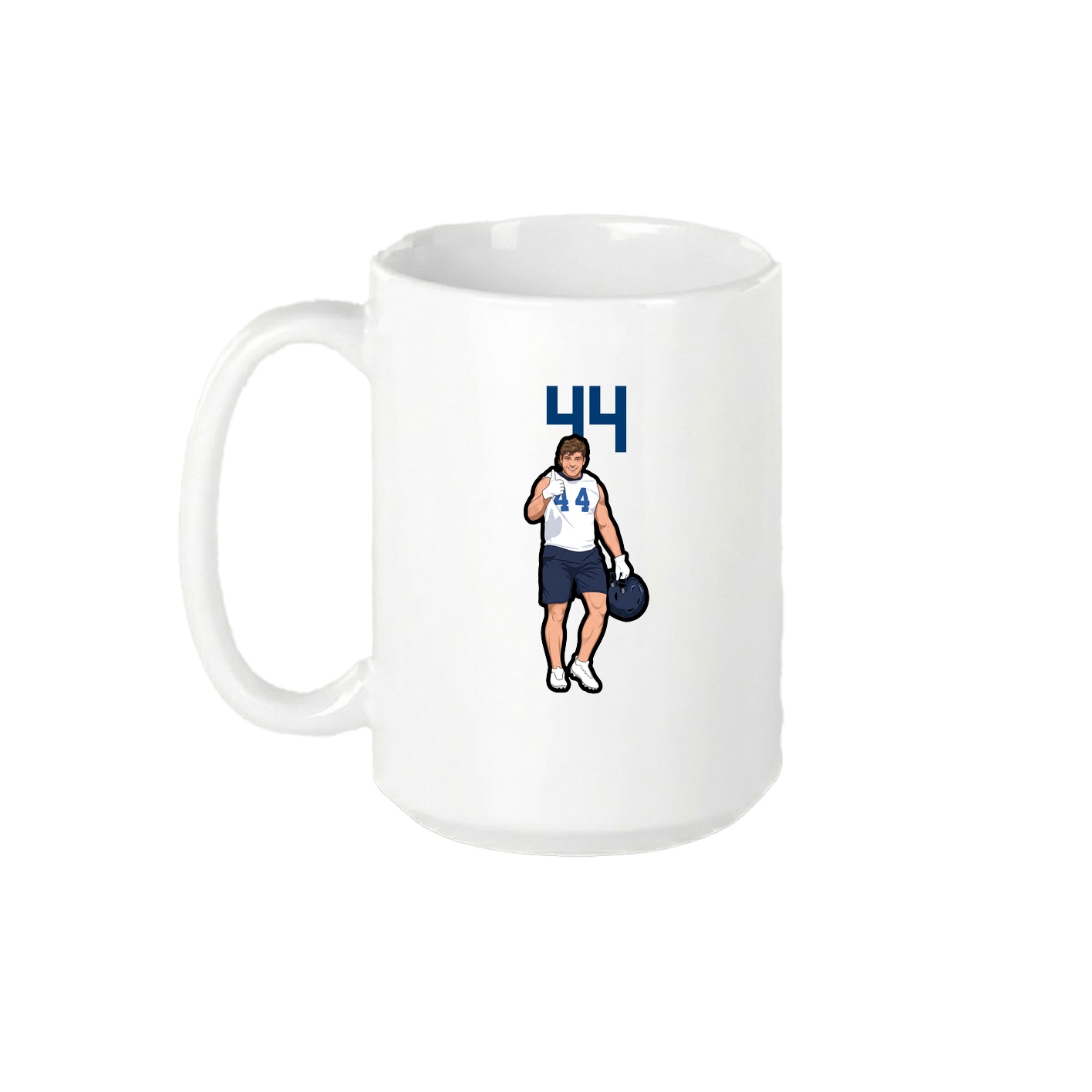 15oz Coffee Mug — Number Top in White