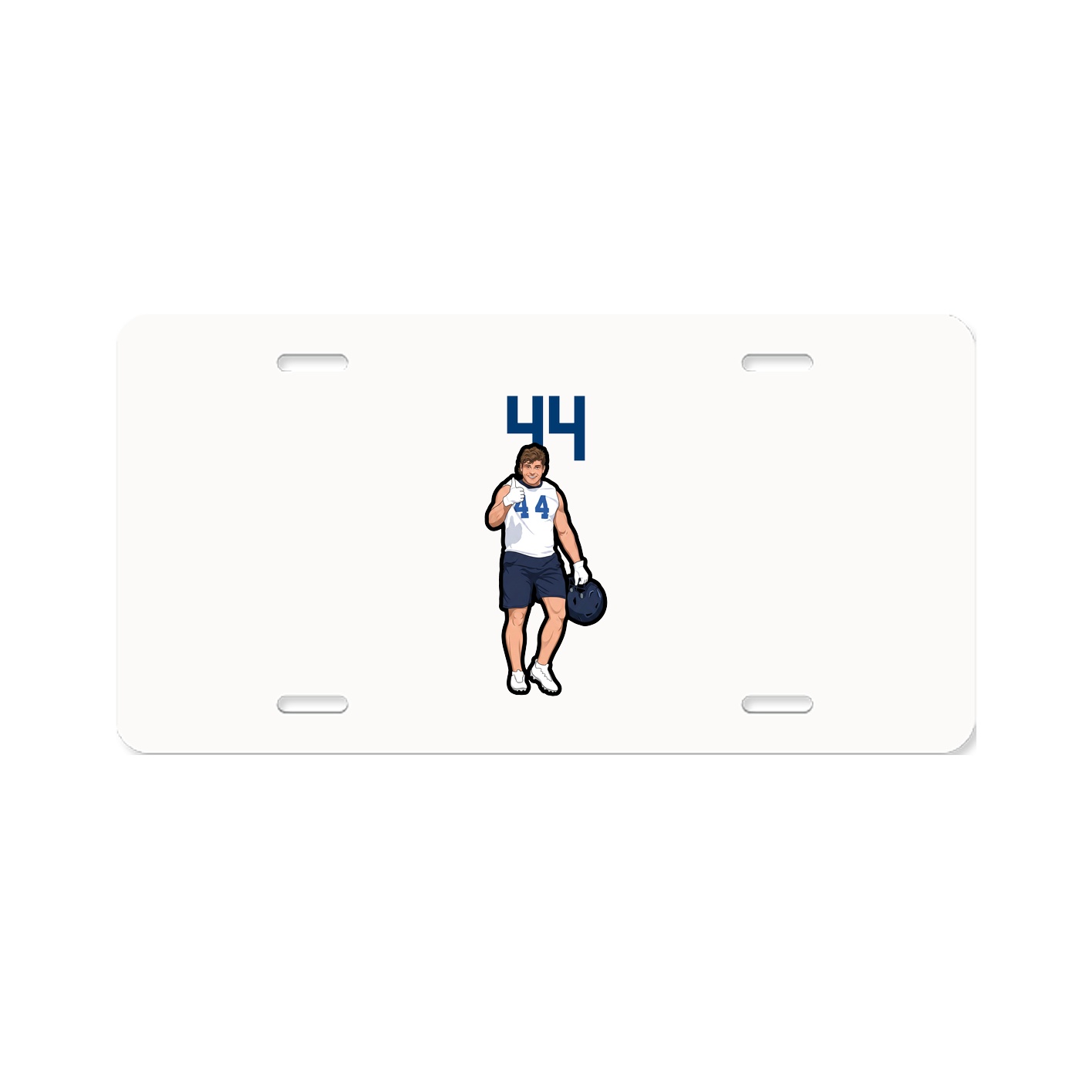 License Plate — Number Top in Classic