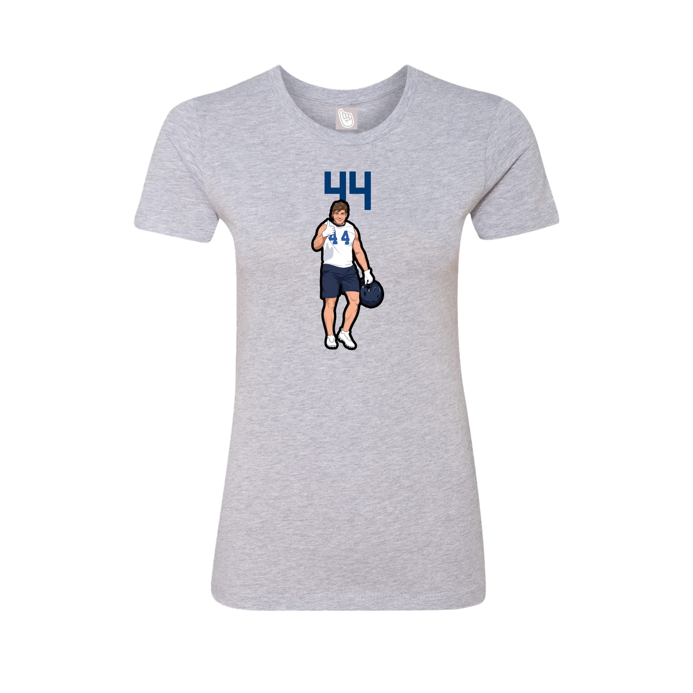 Womens Tee — Number Top in Grey
