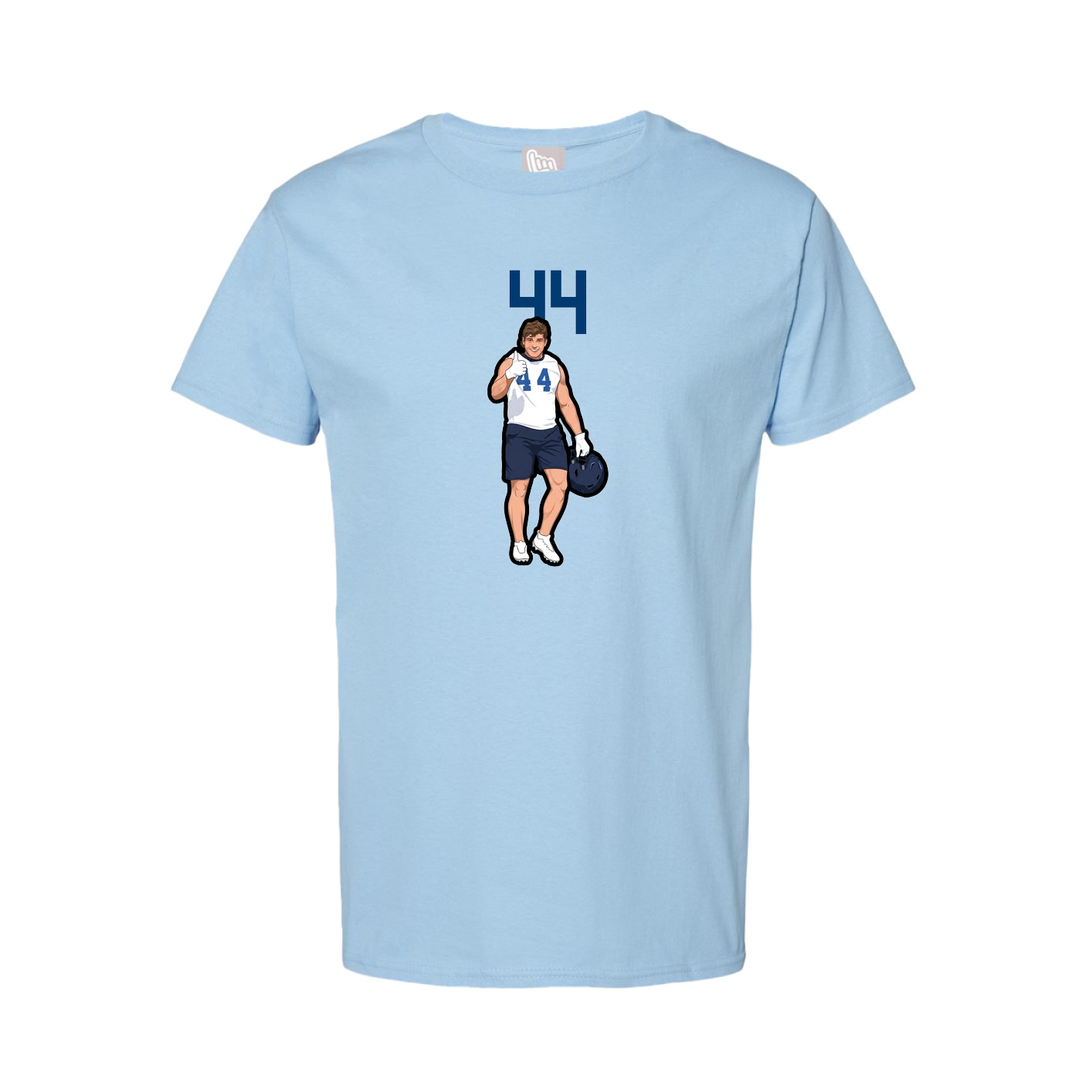 Youth Tee — Number Top in Light Blue