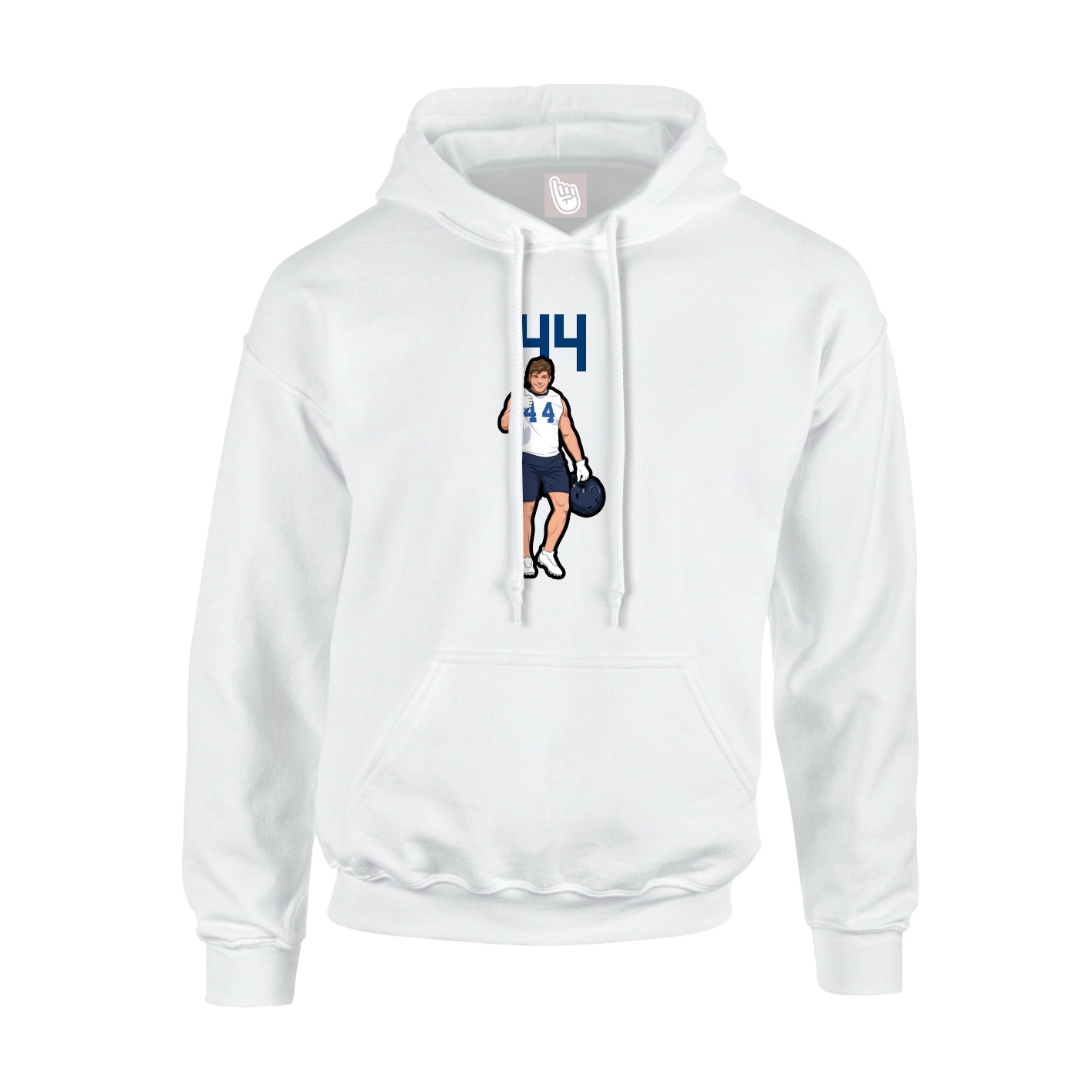 Hoodie — Number Top in White