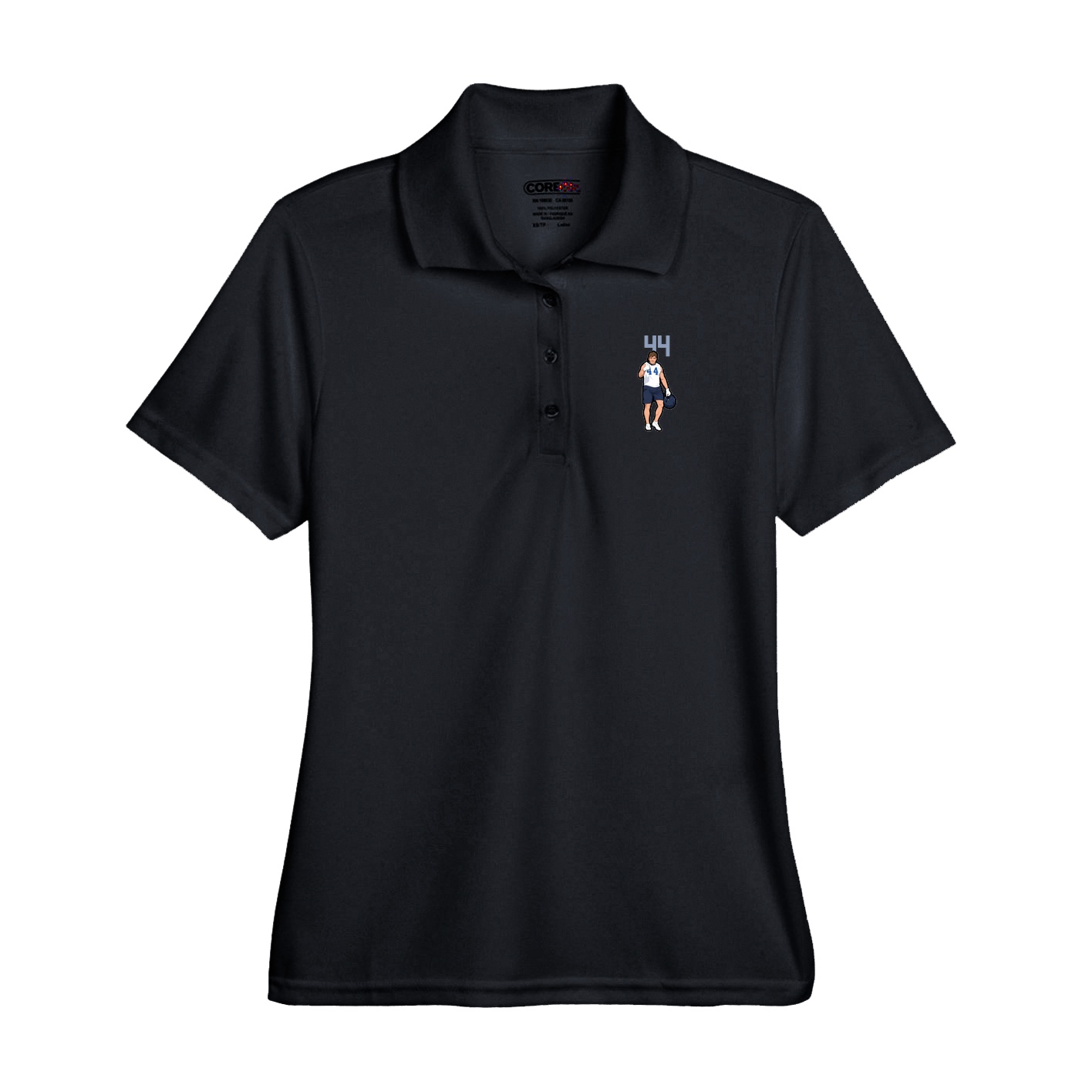 Performance Polo — Number Top in Black
