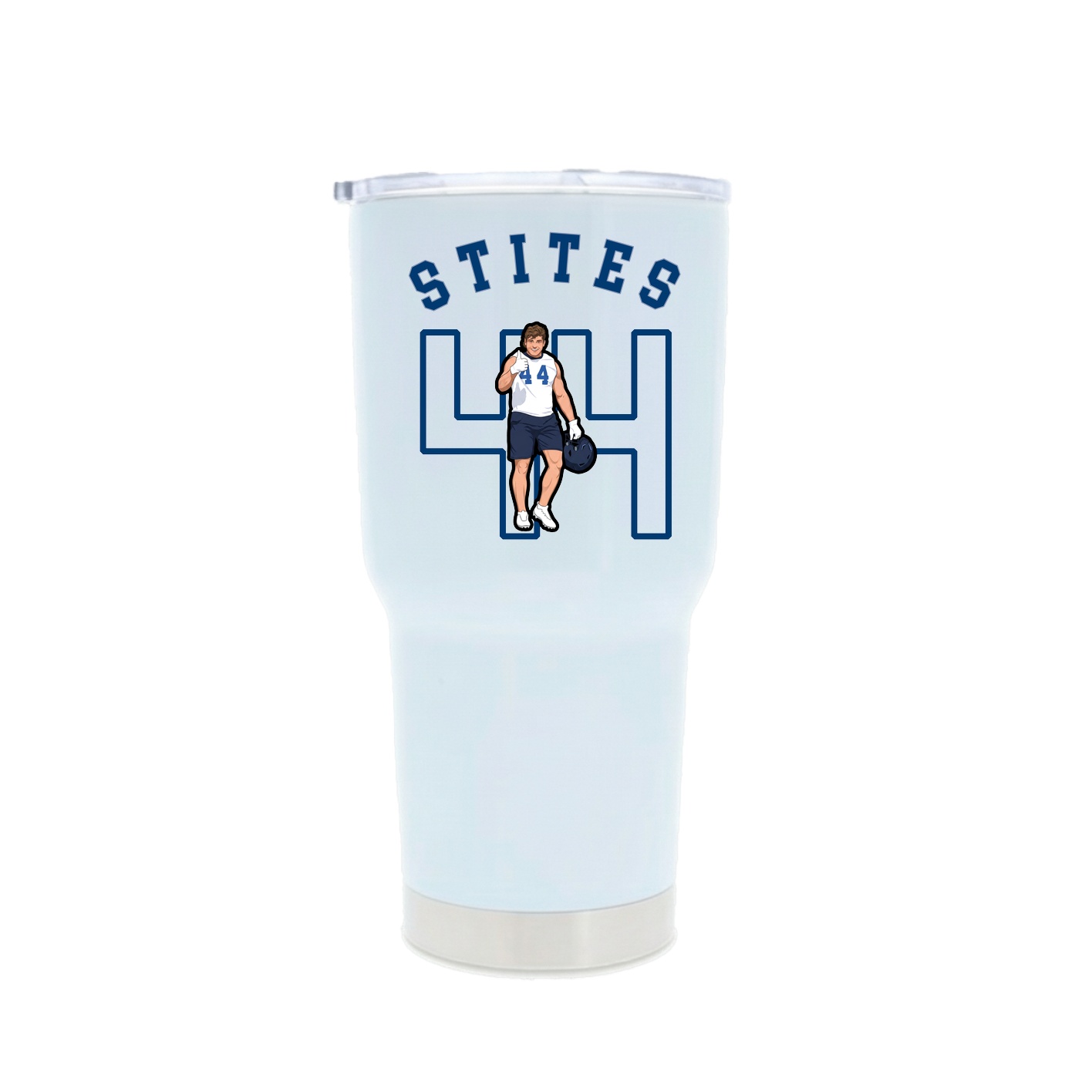 30oz Stainless Steel Tumbler — Shirsey Arch in White