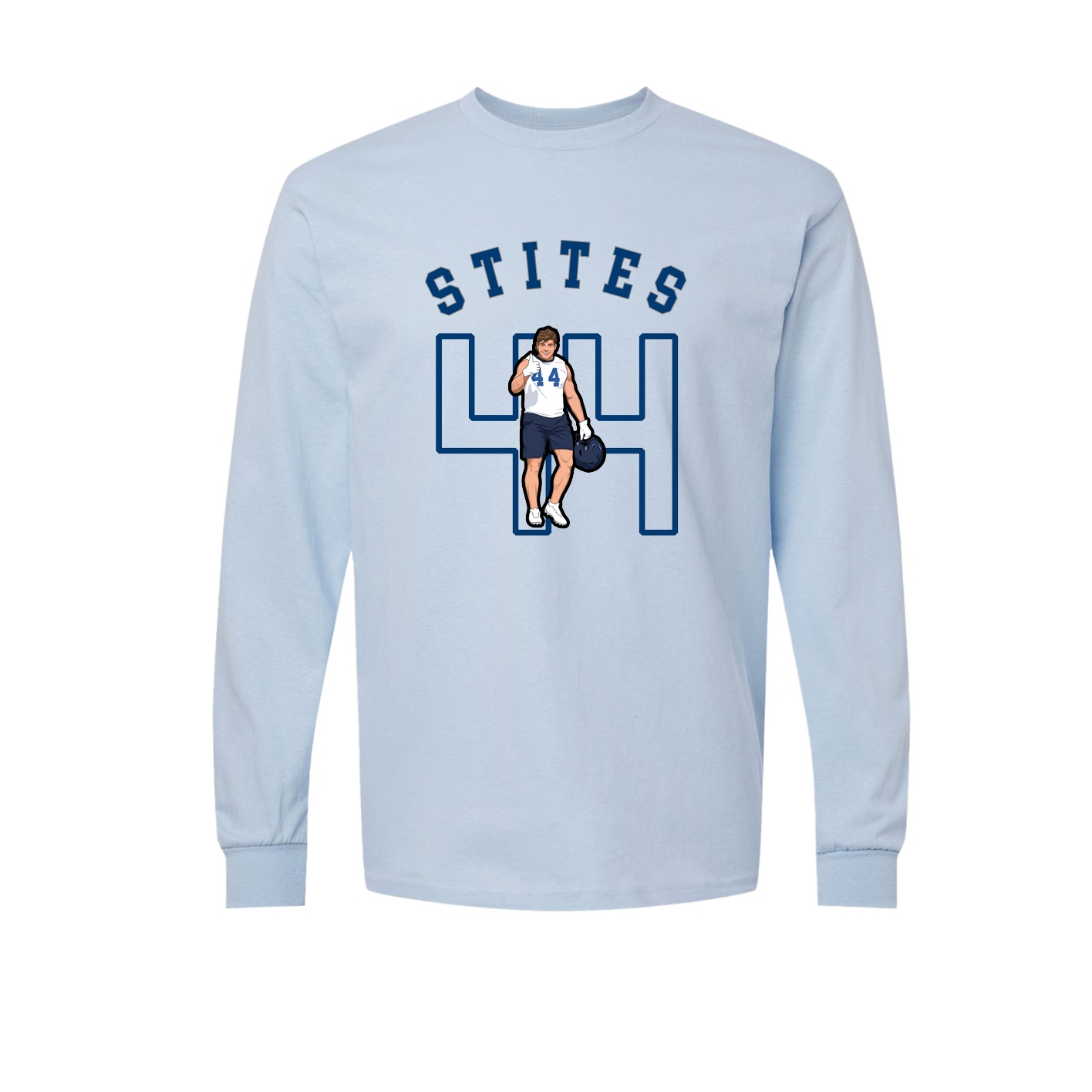 Long Sleeve Tee — Shirsey Arch in Light Blue