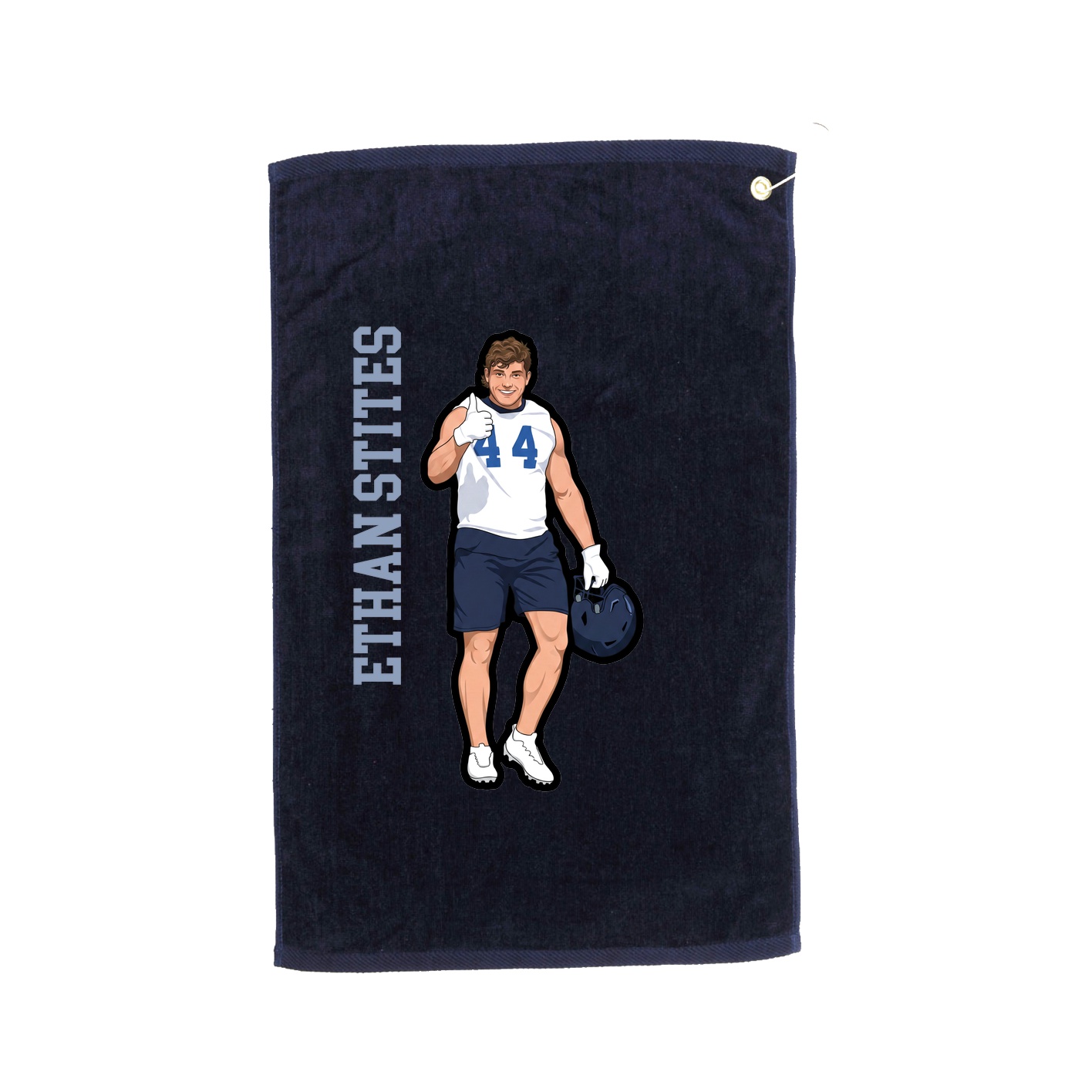 Golf Towel — Name Vertical in Navy