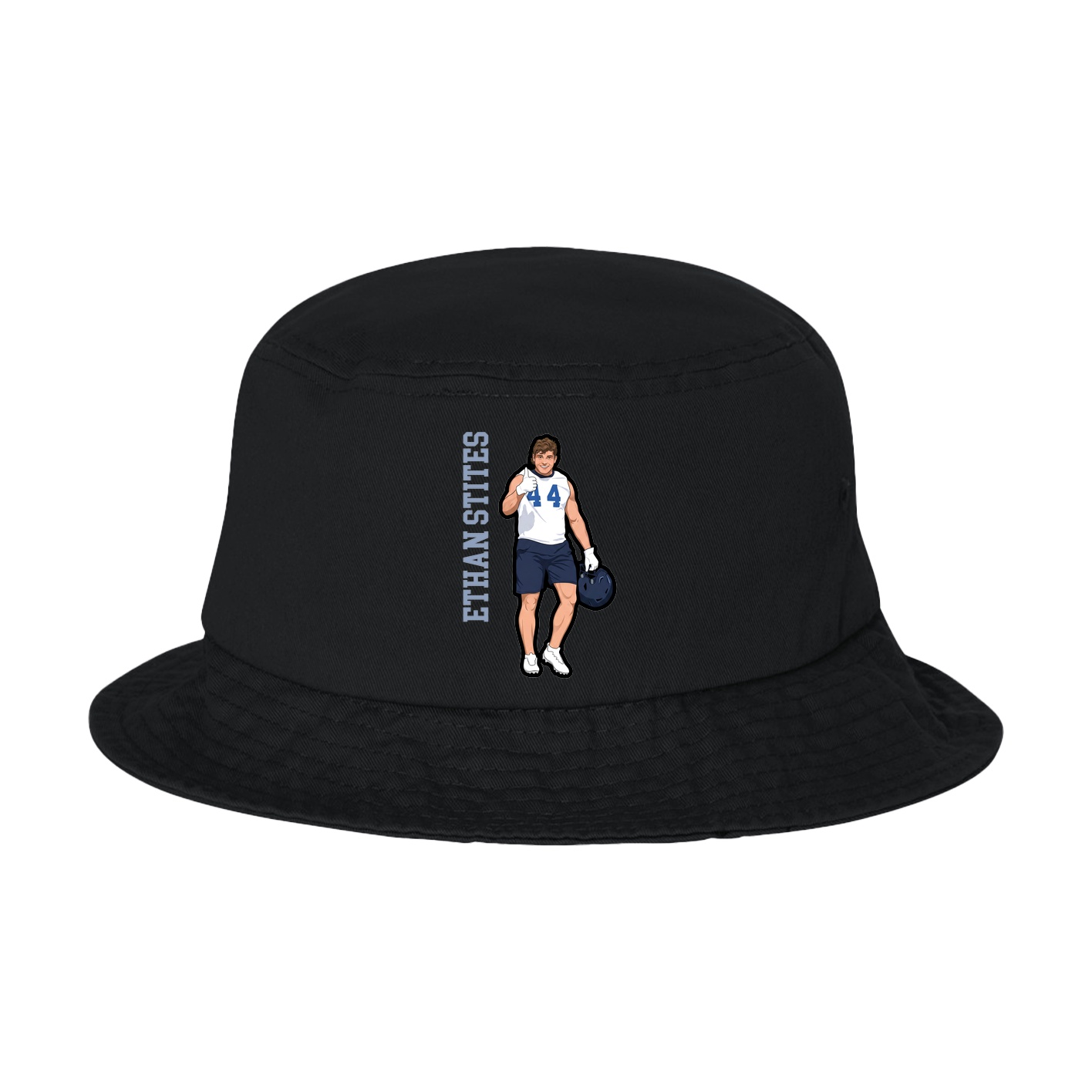 Bucket Cap — Name Vertical in Black