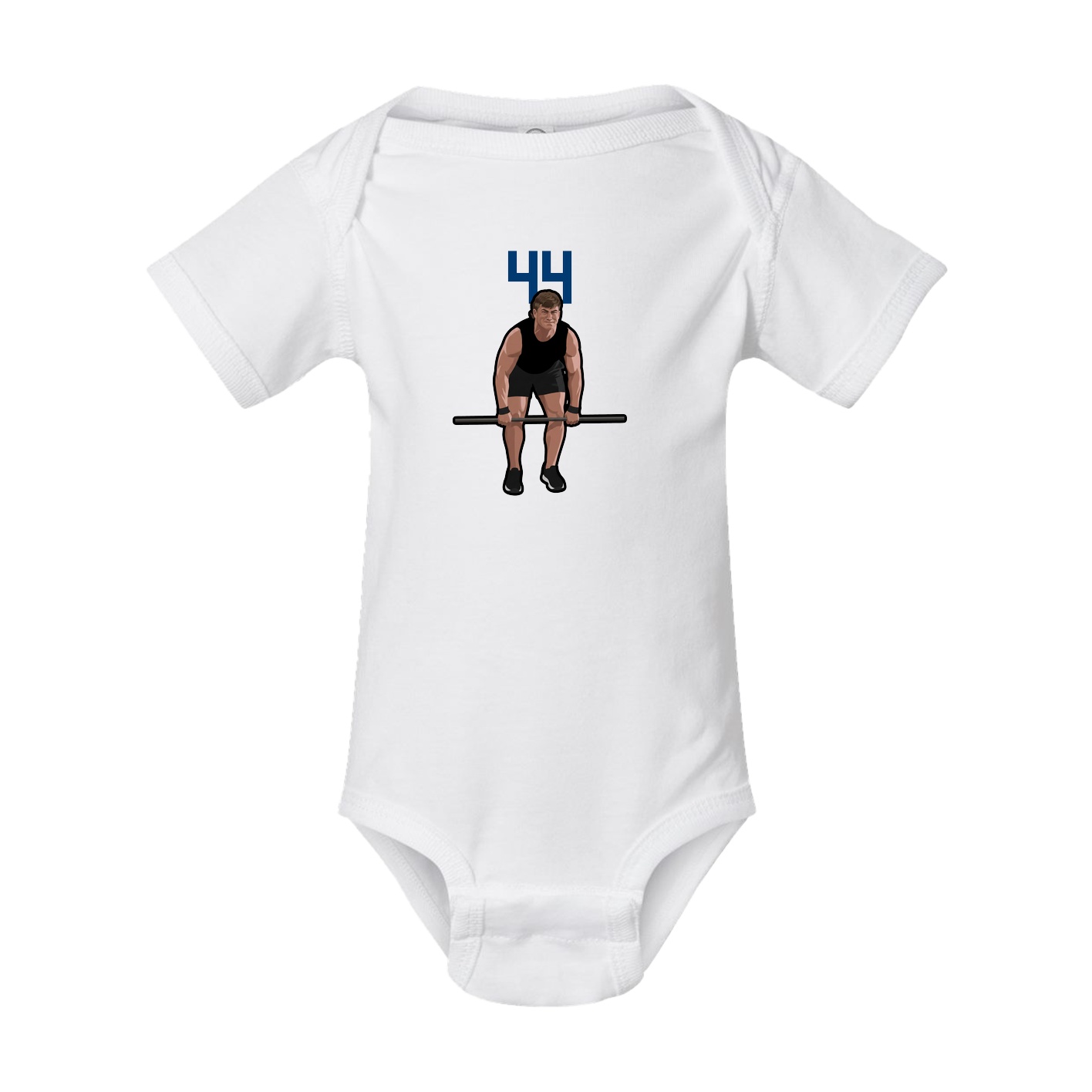 Baby Onesie — Number Top in White