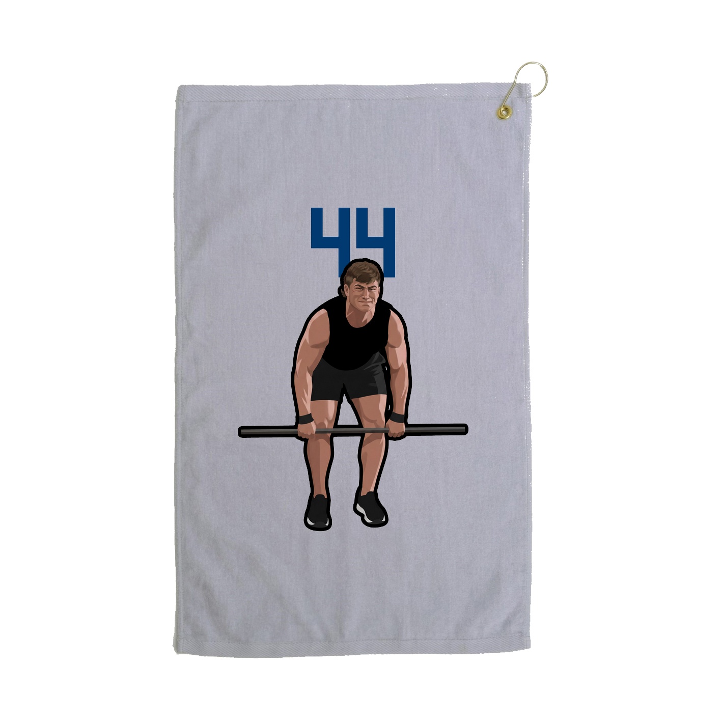 Golf Towel — Number Top in Grey