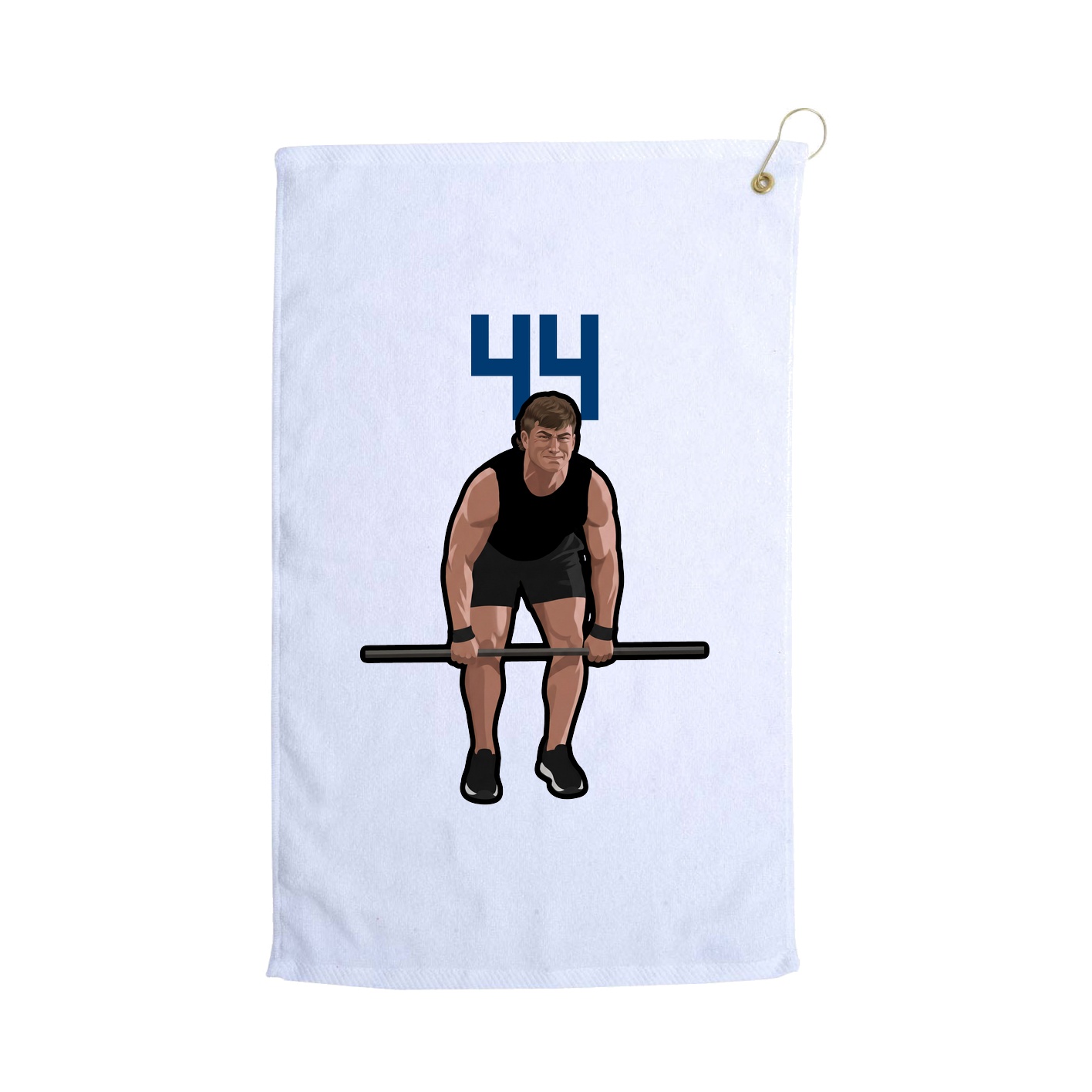 Golf Towel — Number Top in White