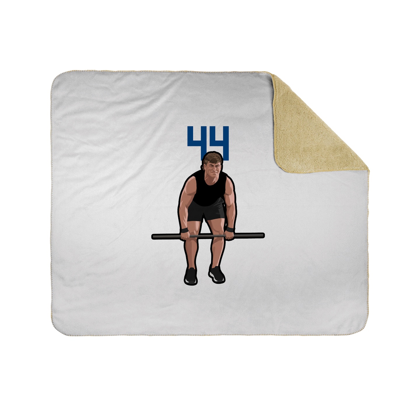 Throw Blanket — Number Top in White
