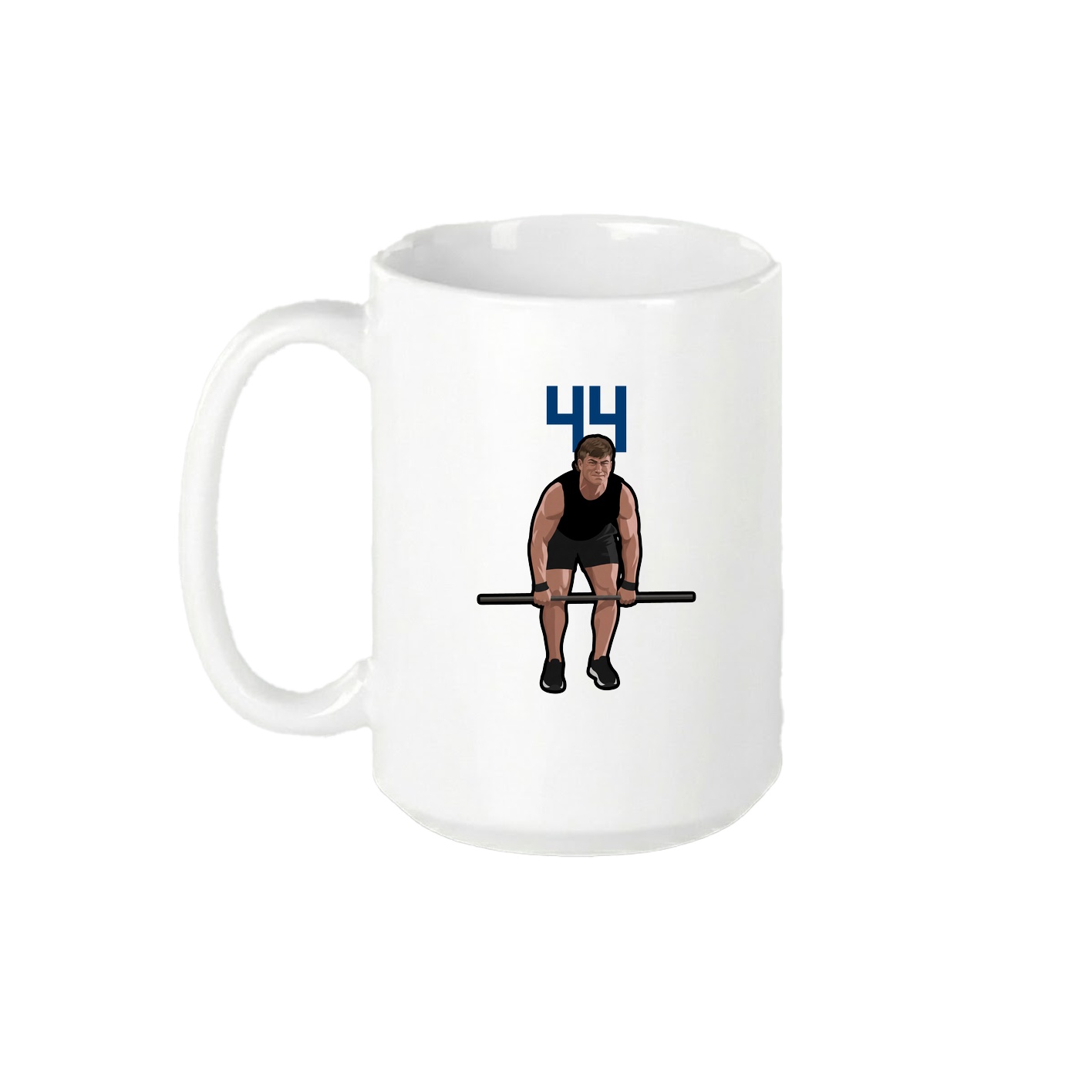 15oz Coffee Mug — Number Top in White
