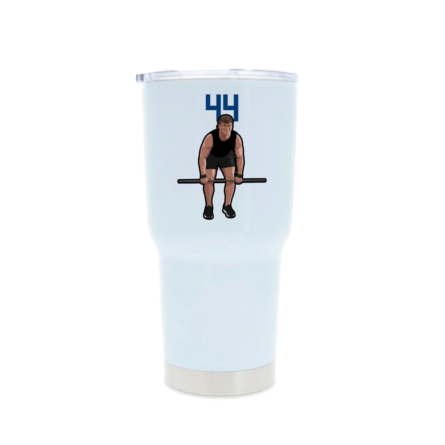 30oz Stainless Steel Tumbler — Number Top in White