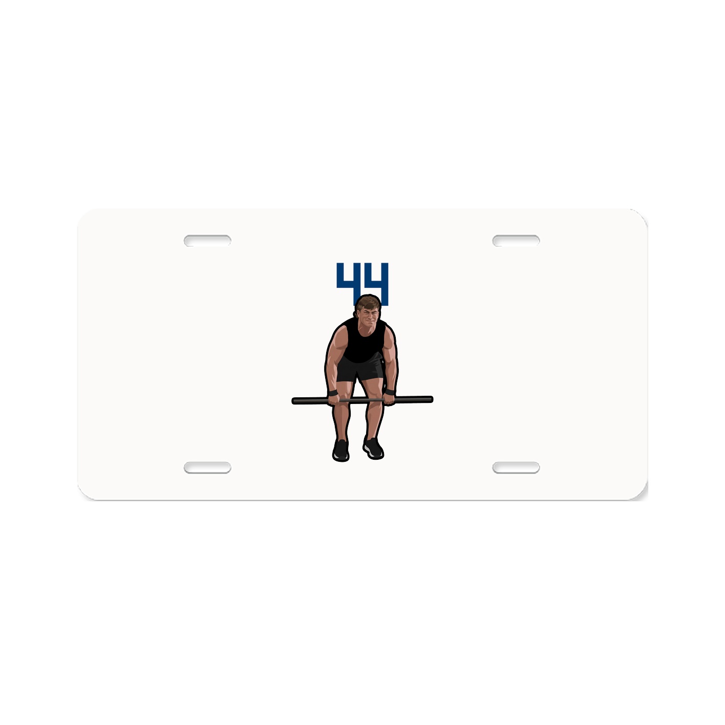 License Plate — Number Top in Classic