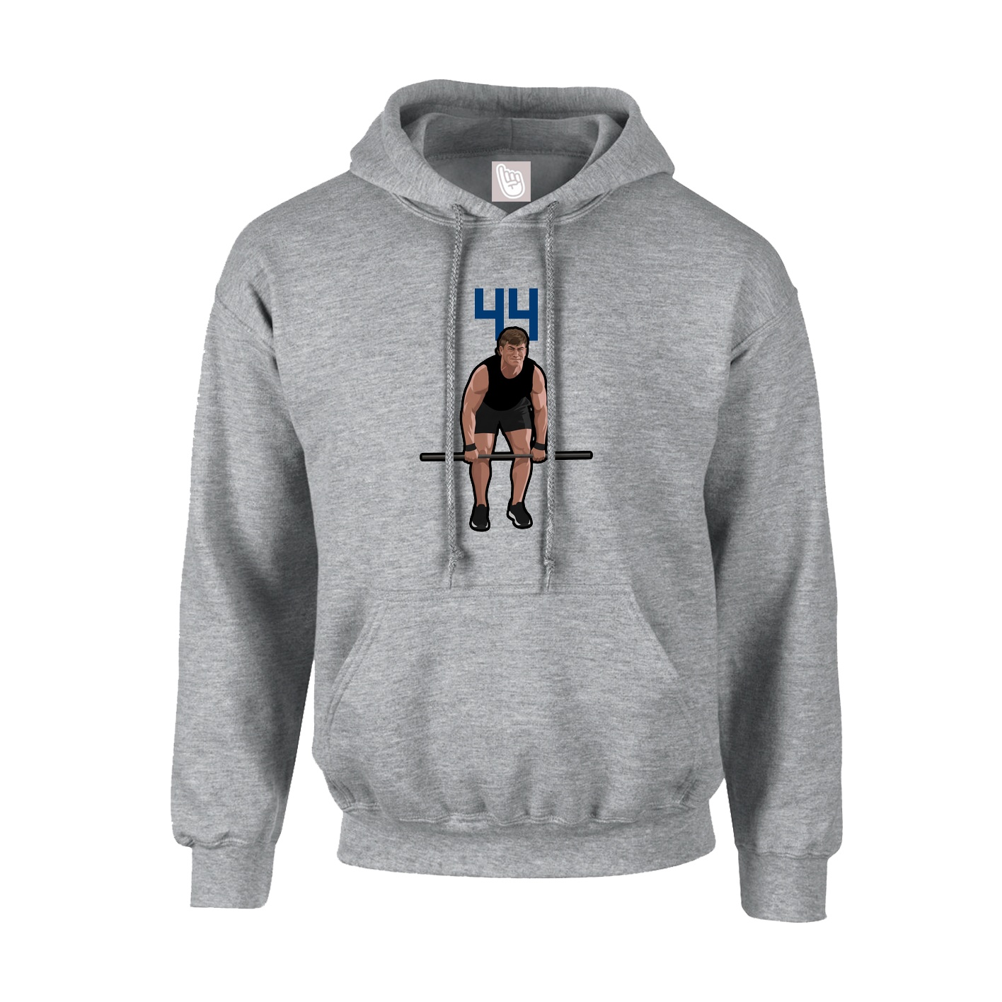 Hoodie — Number Top in Grey