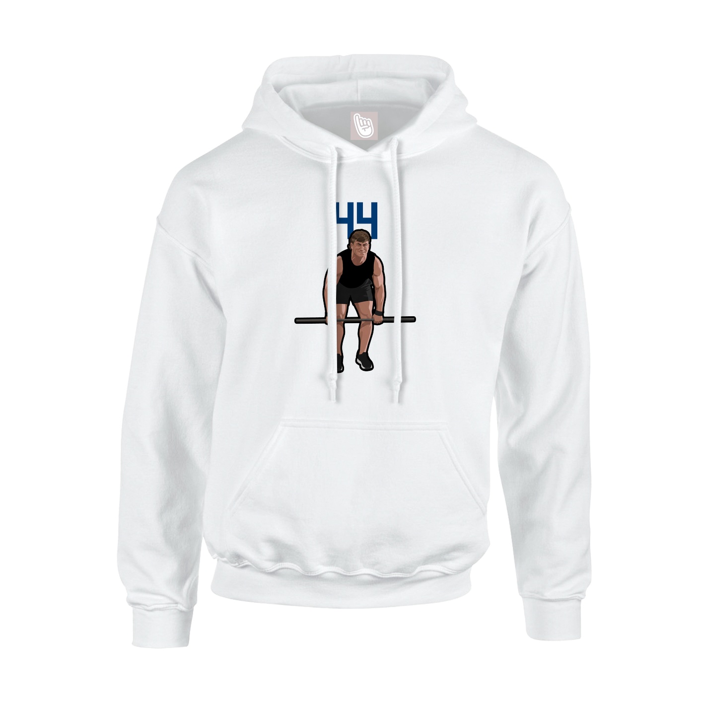 Hoodie — Number Top in White