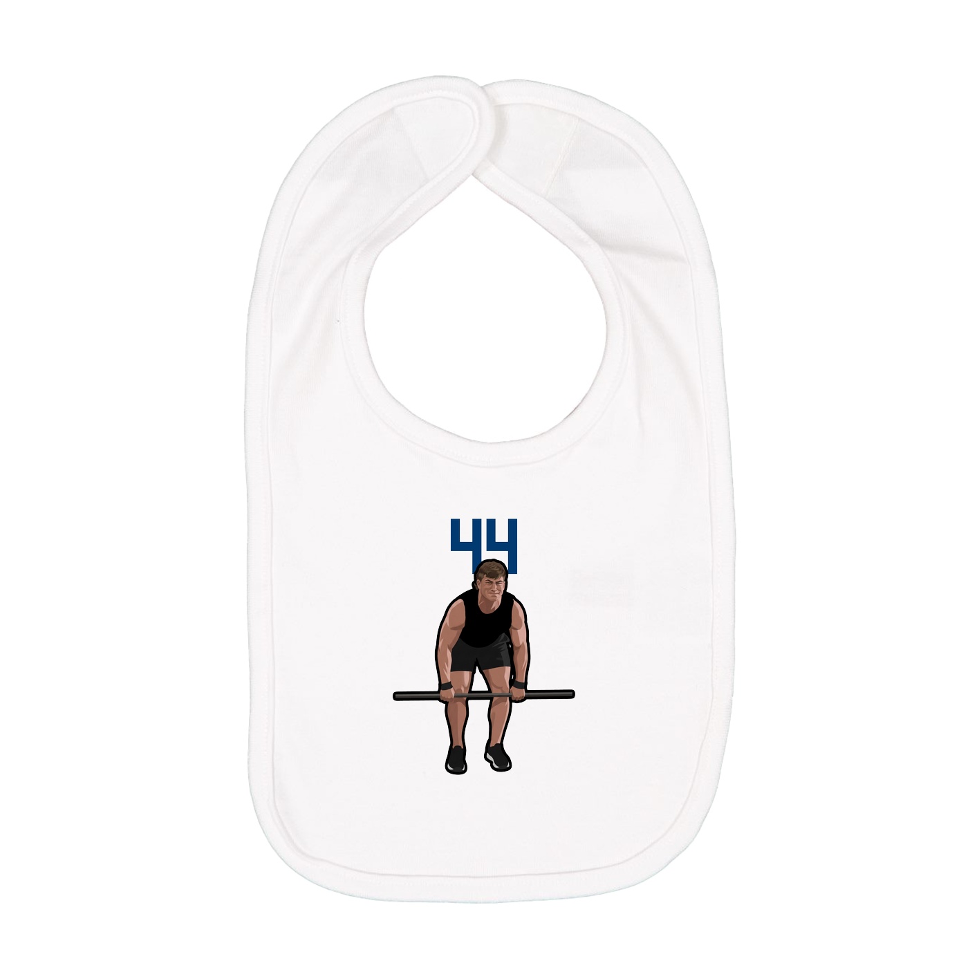 Infant Bib — Number Top in White