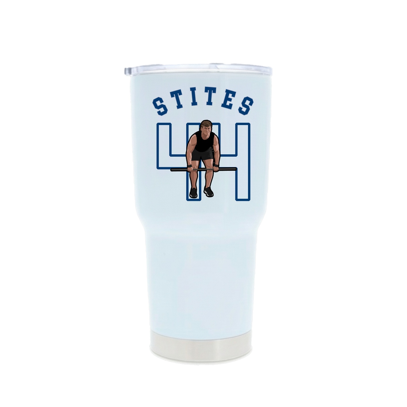 30oz Stainless Steel Tumbler — Shirsey Arch in White