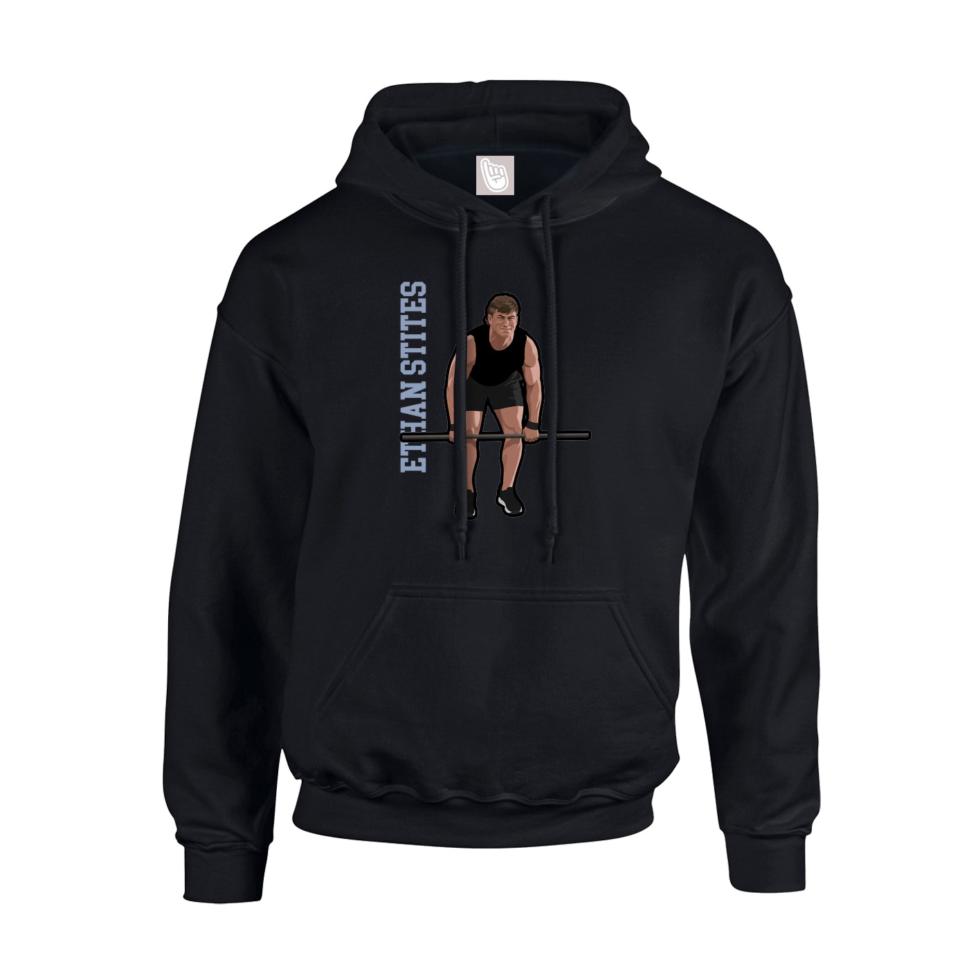 Youth Hoodie — Name Vertical in Black