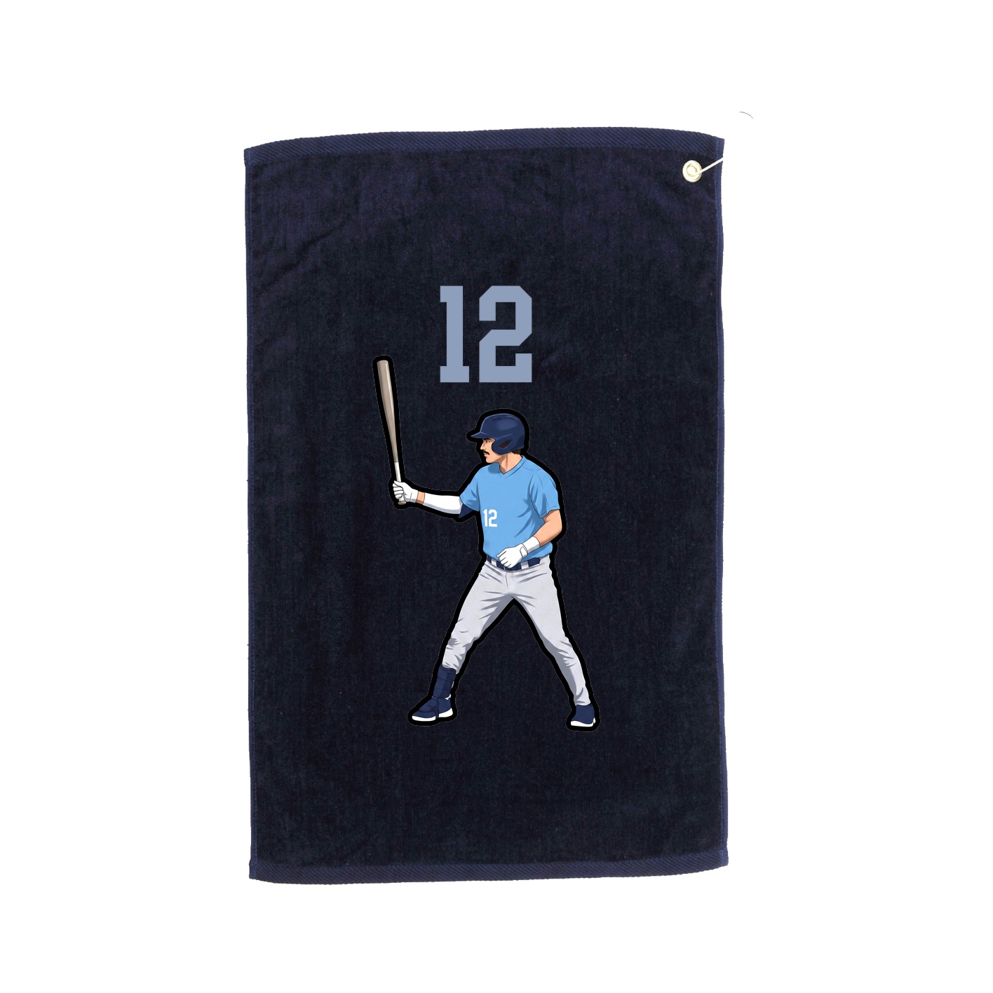 Golf Towel — Number Top in Navy