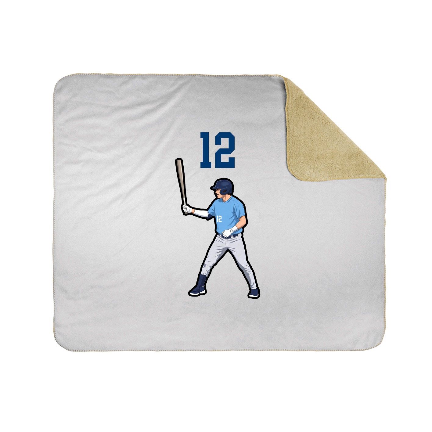 Throw Blanket — Number Top in White