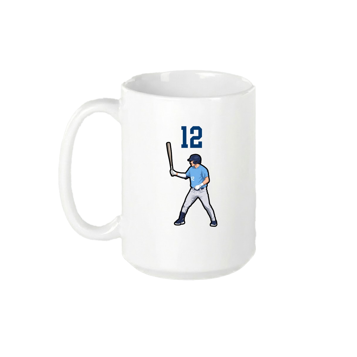 15oz Coffee Mug — Number Top in White
