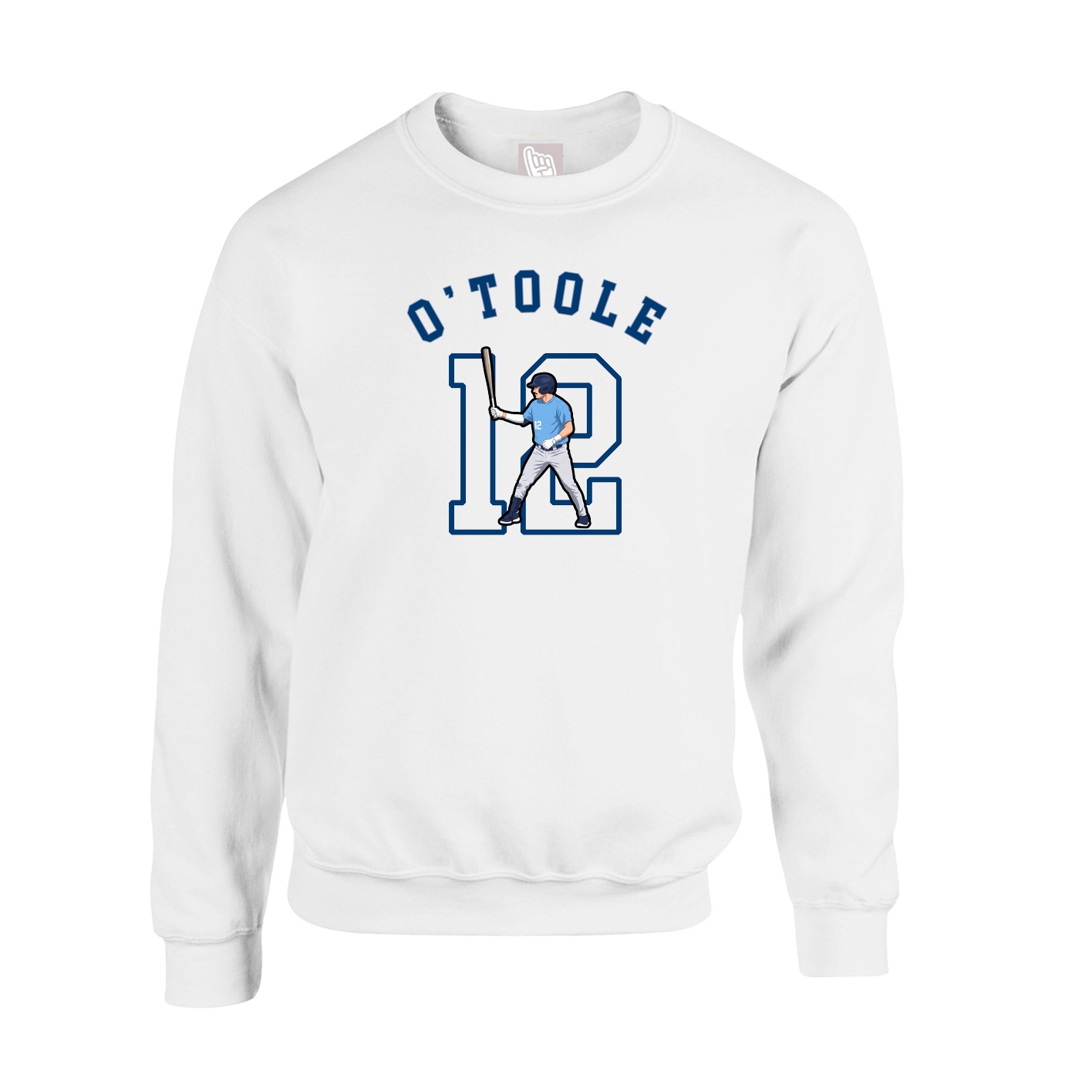 Fleece Crew — Shirsey Arch in White
