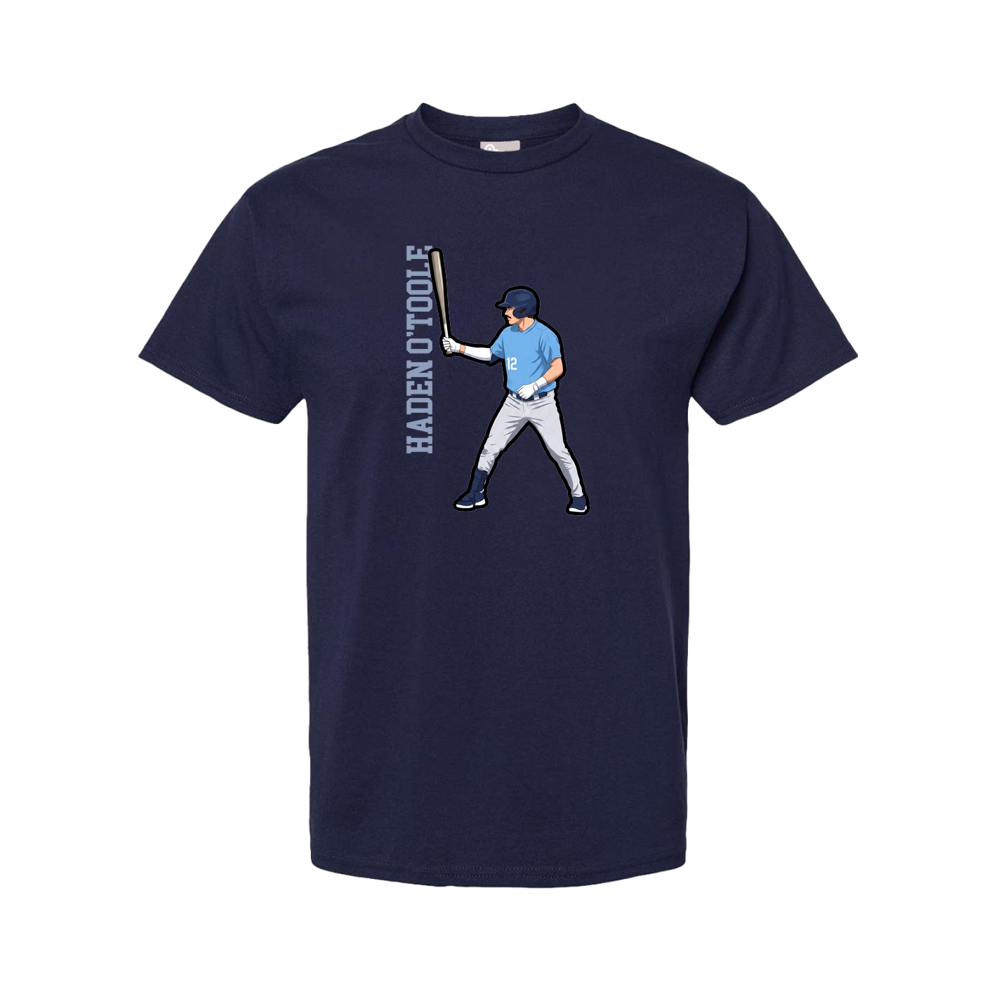 Tee — Name Vertical in Navy