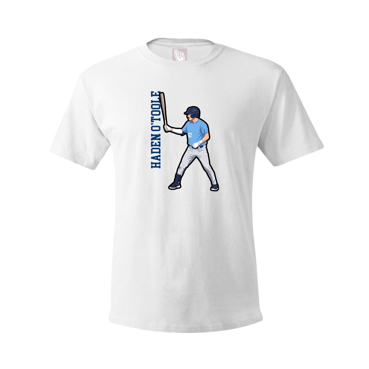 Tee — Name Vertical in White