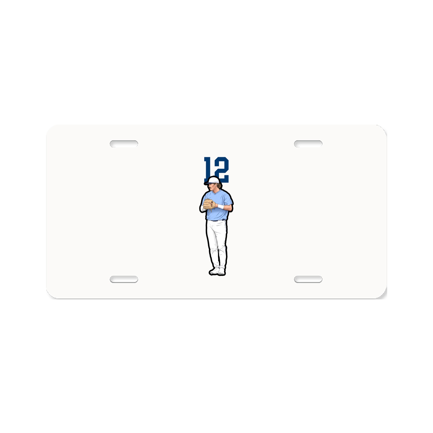 License Plate — Number Top in Classic