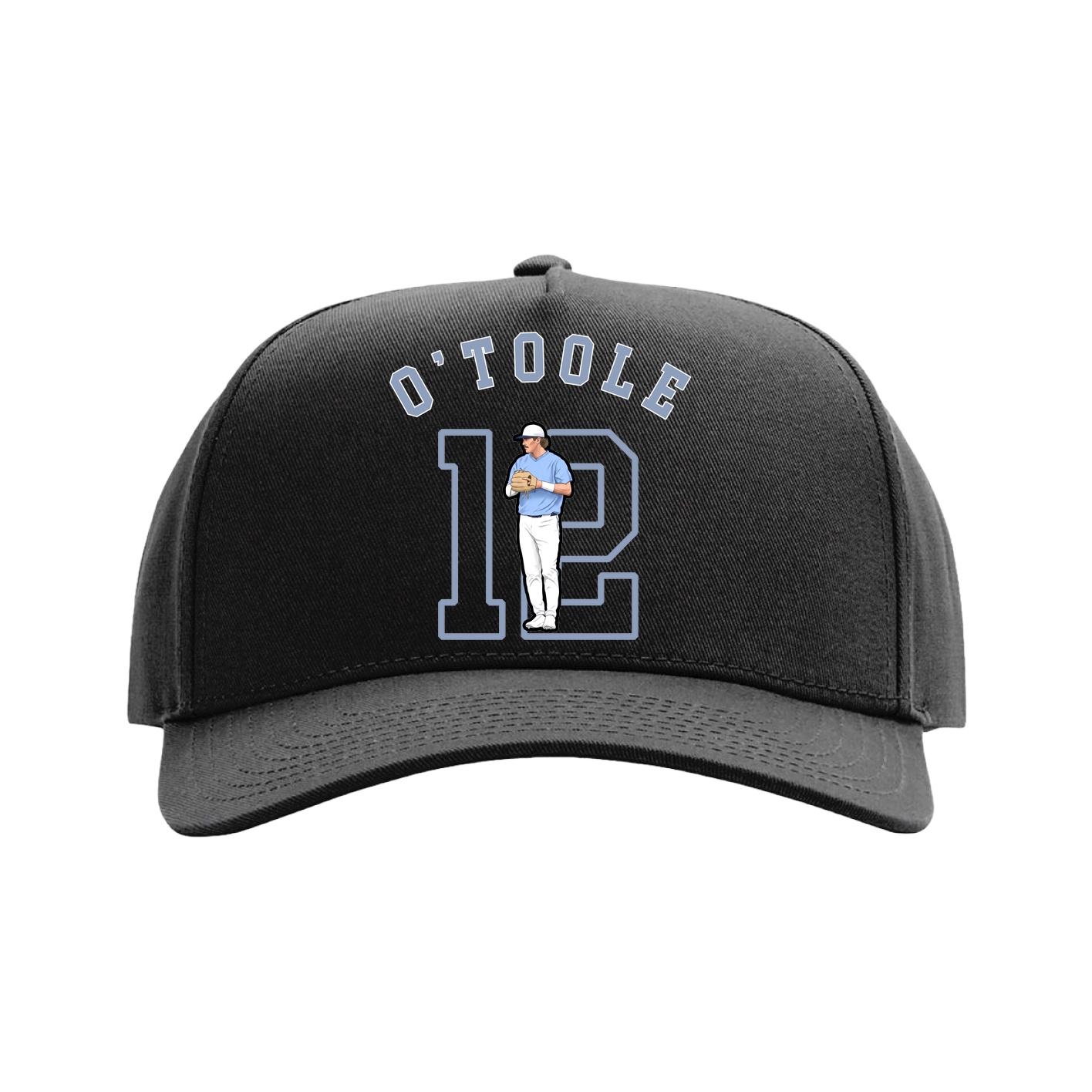 Full Fabric Five-Panel Champ Cap — Shirsey Arch in Black
