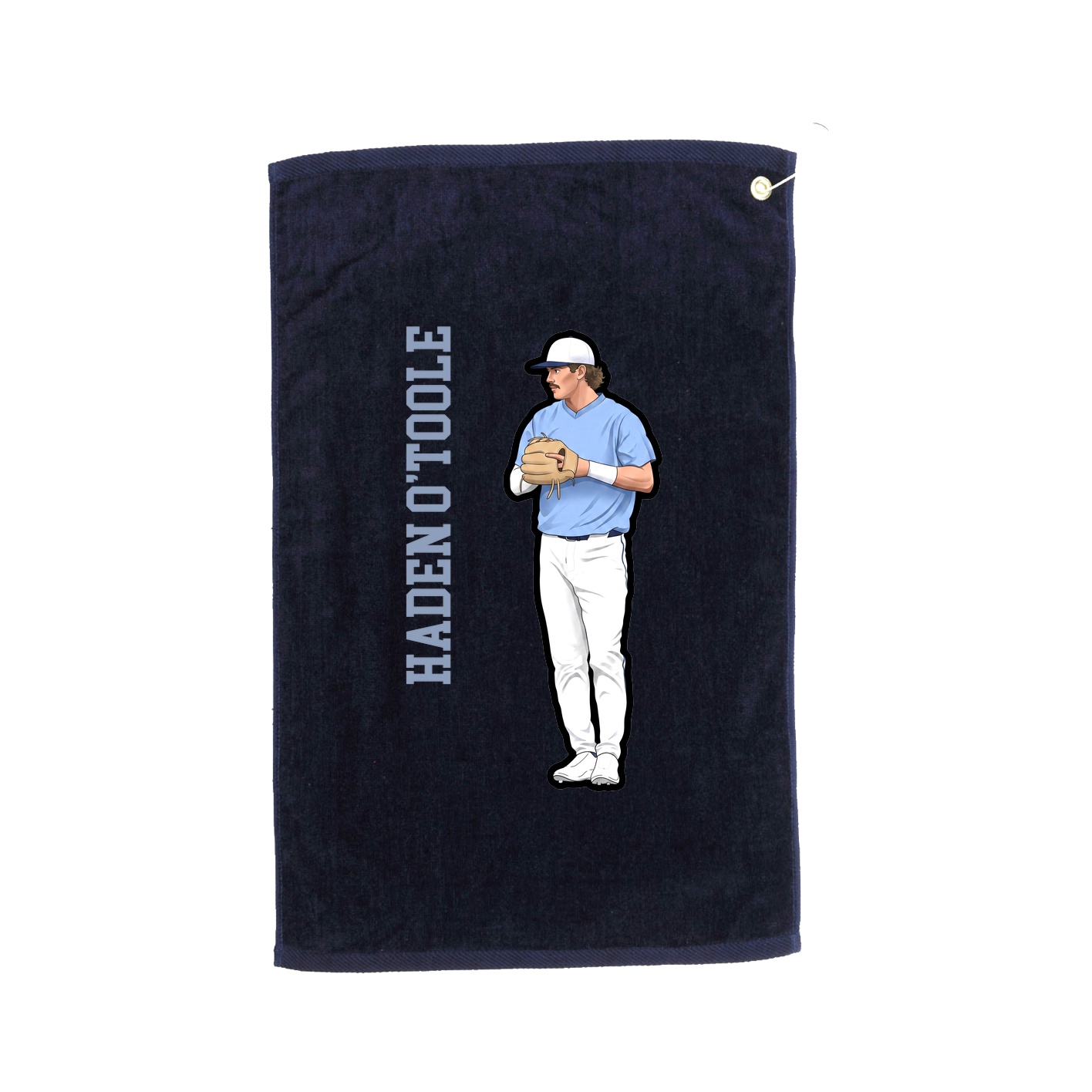 Golf Towel — Name Vertical in Navy