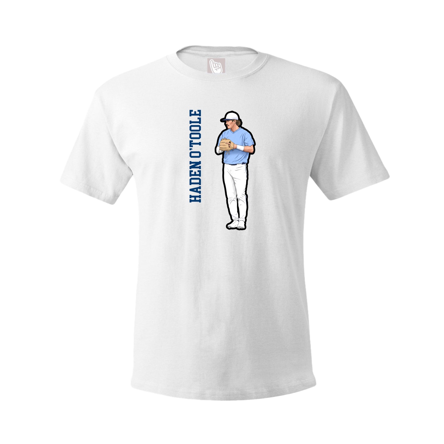 Youth Tee — Name Vertical in White