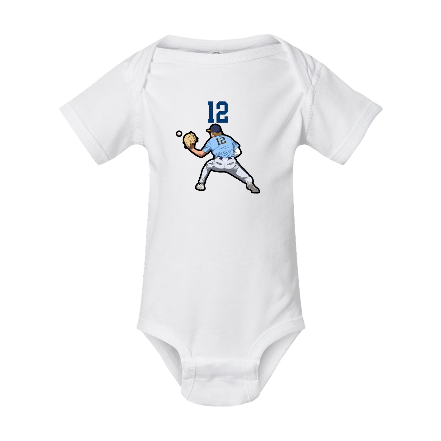 Baby Onesie — Number Top in White