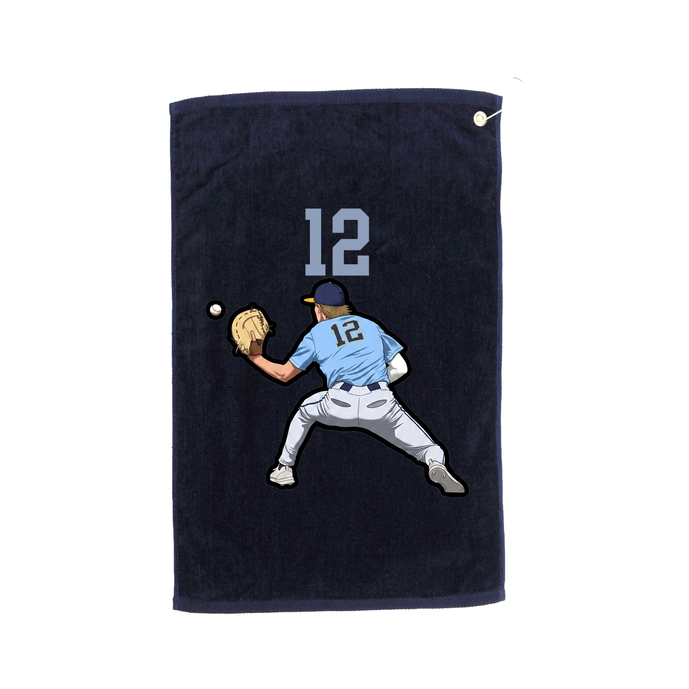 Golf Towel — Number Top in Navy