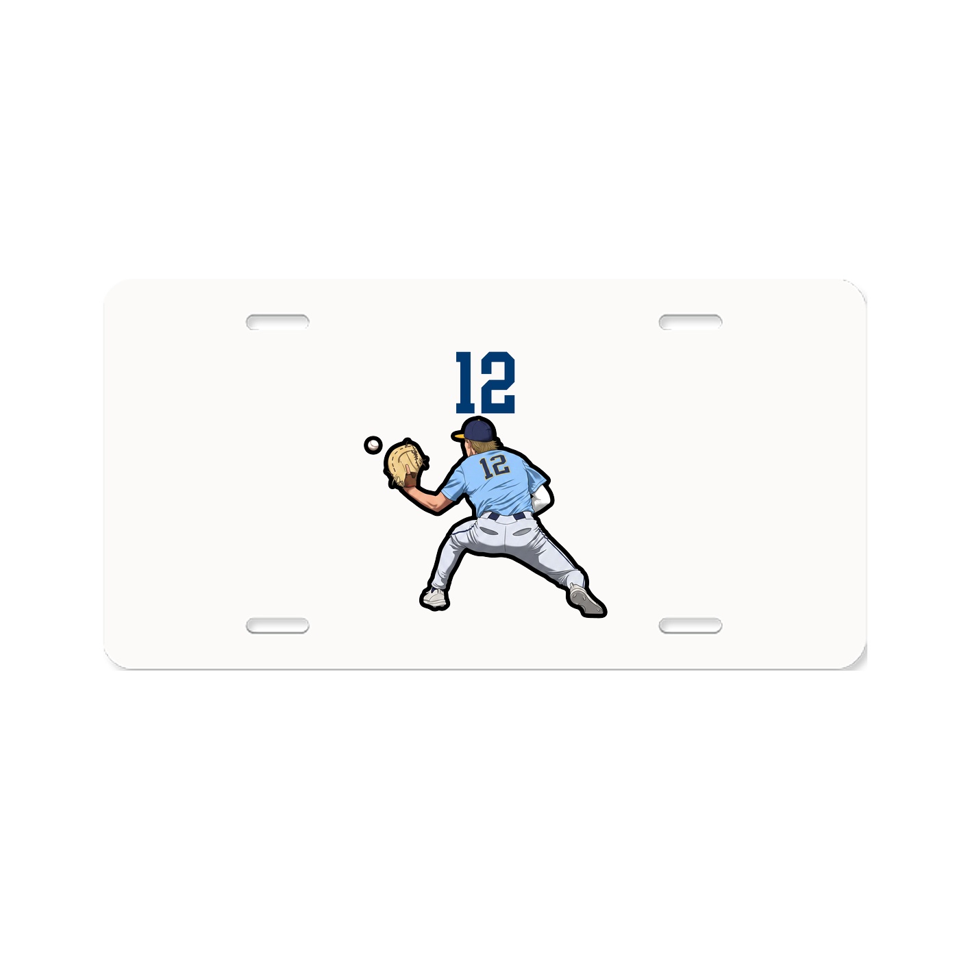 License Plate — Number Top in Classic