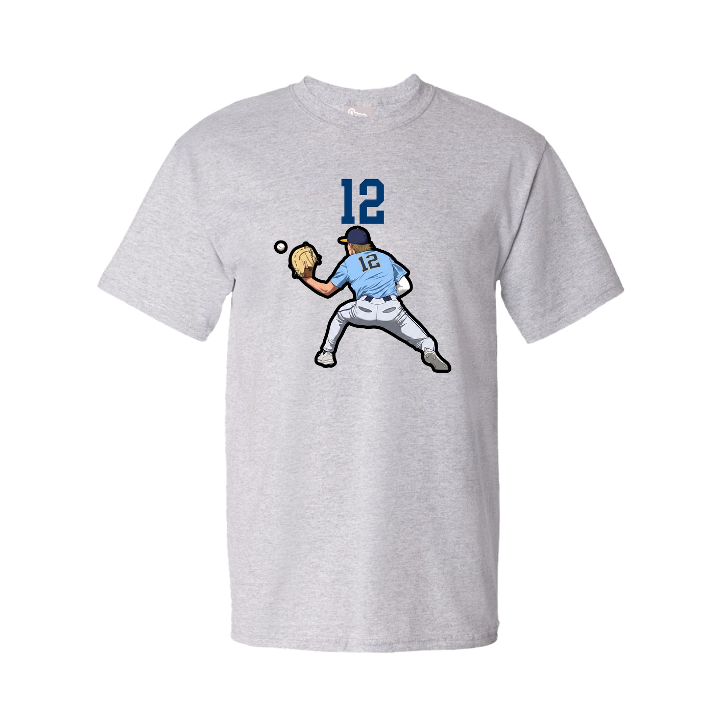 Youth Tee — Number Top in Grey