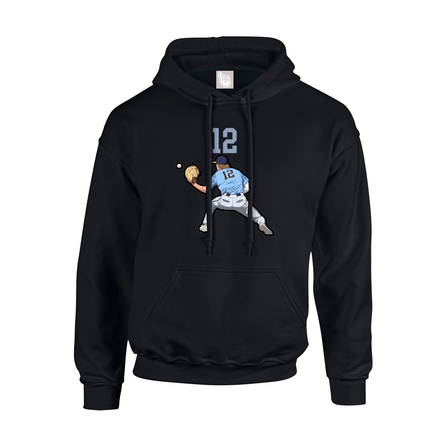 Hoodie — Number Top in Black