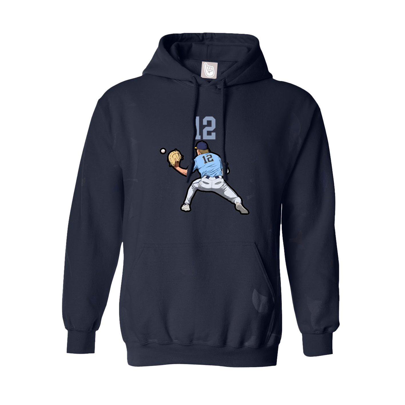 Youth Hoodie — Number Top in Navy
