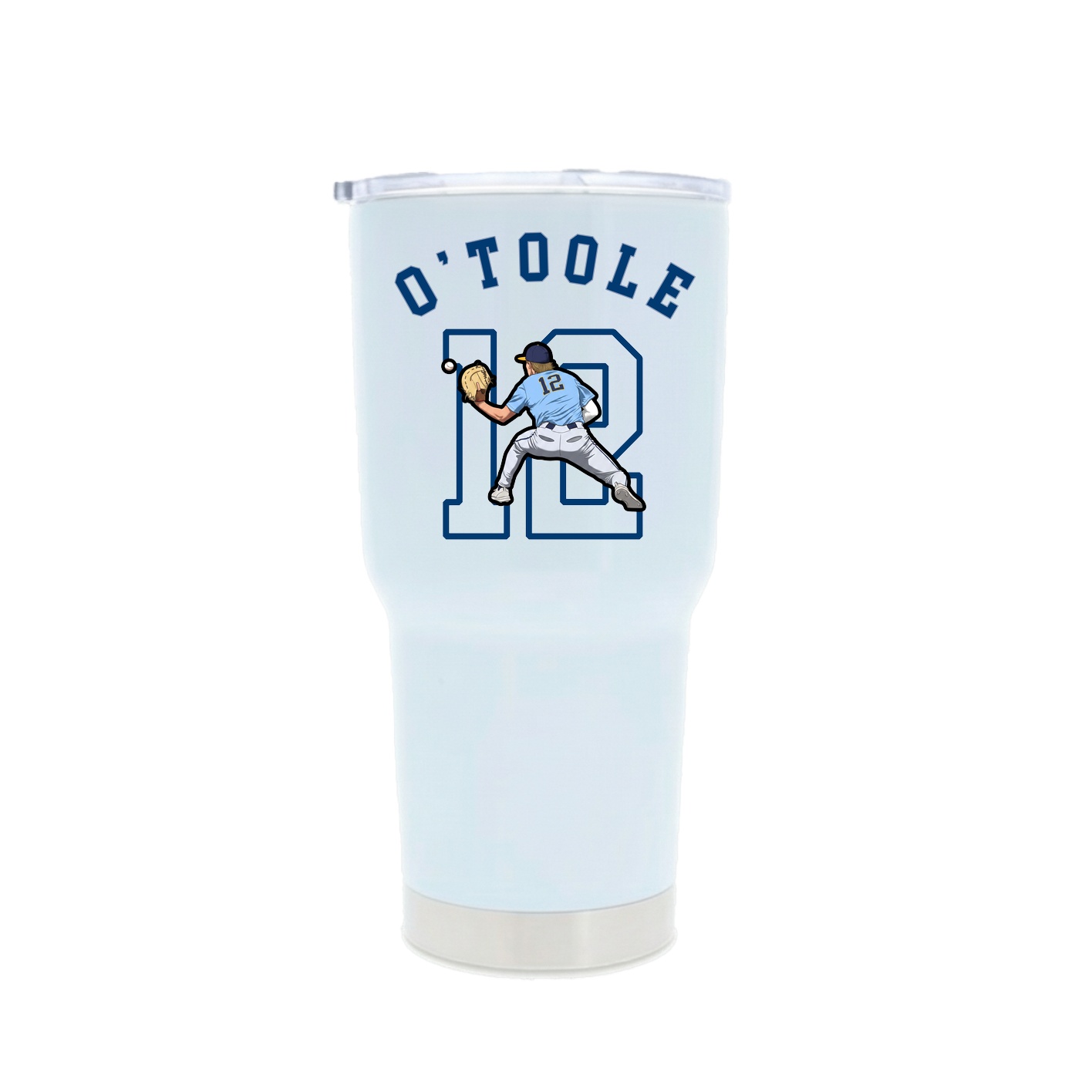 30oz Stainless Steel Tumbler — Shirsey Arch in White