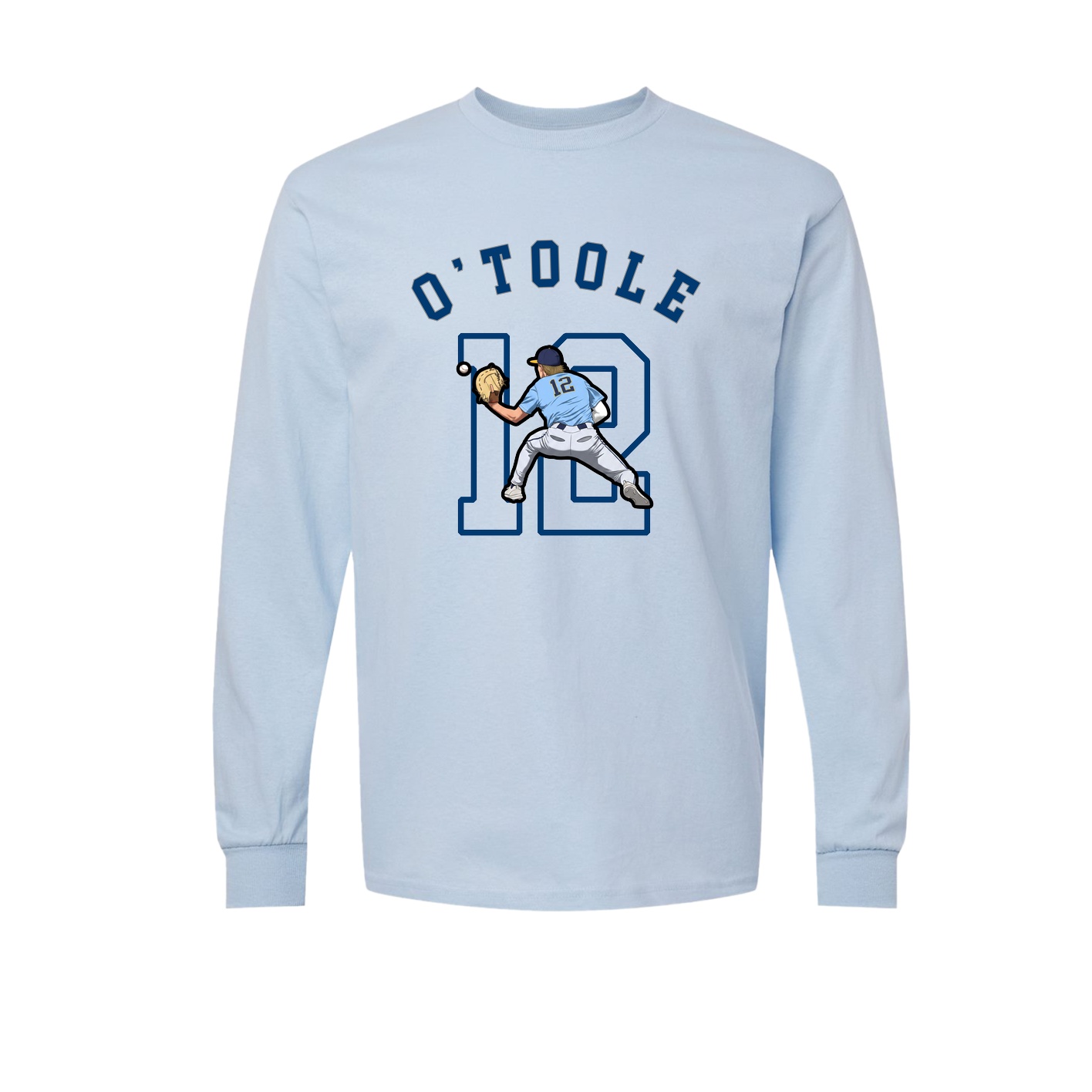 Long Sleeve Tee — Shirsey Arch in Light Blue
