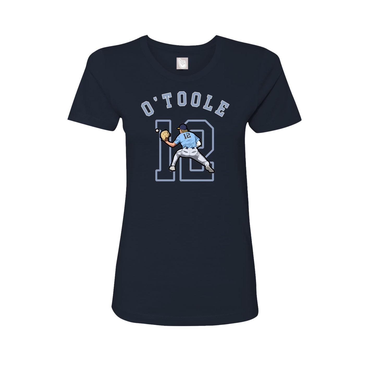 Fitted Women's Tee — Shirsey Arch in Navy