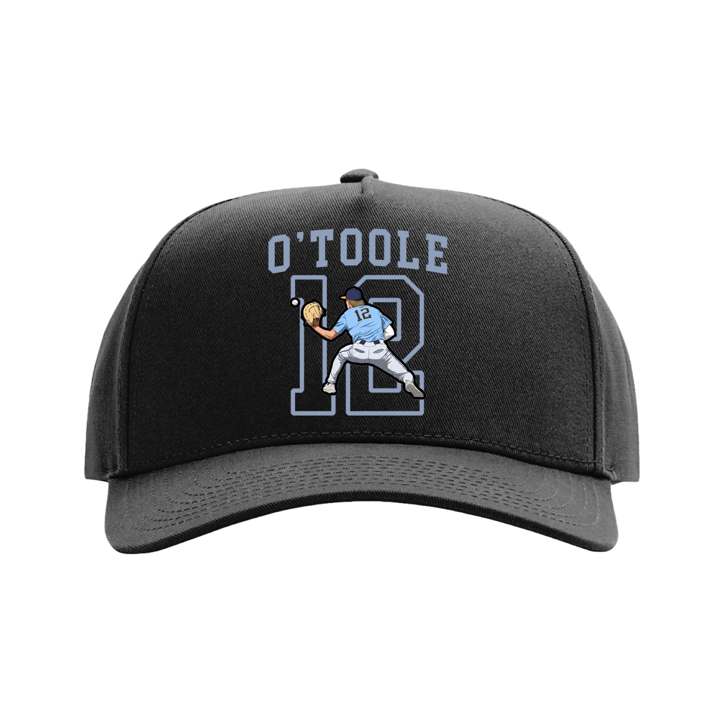 Full Fabric Five-Panel Champ Cap — Shirsey in Black
