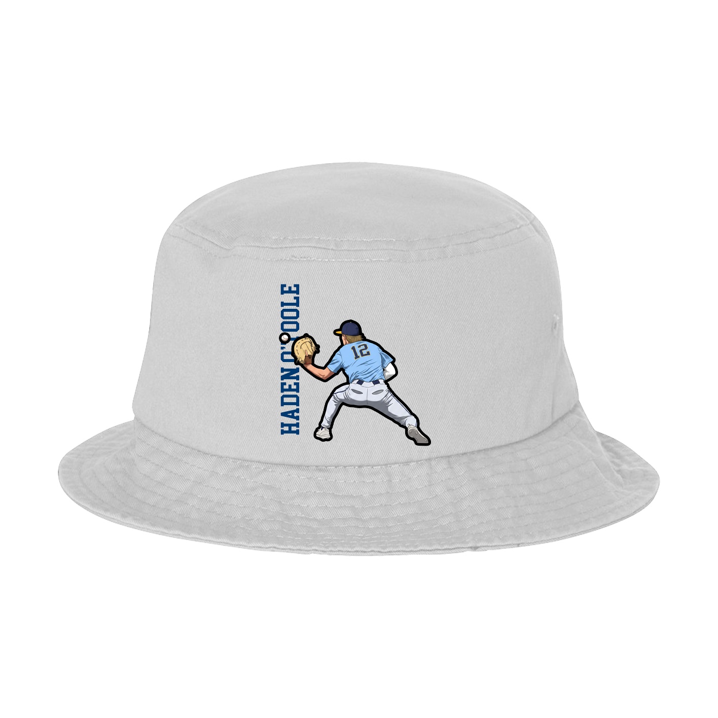 Bucket Cap — Name Vertical in White