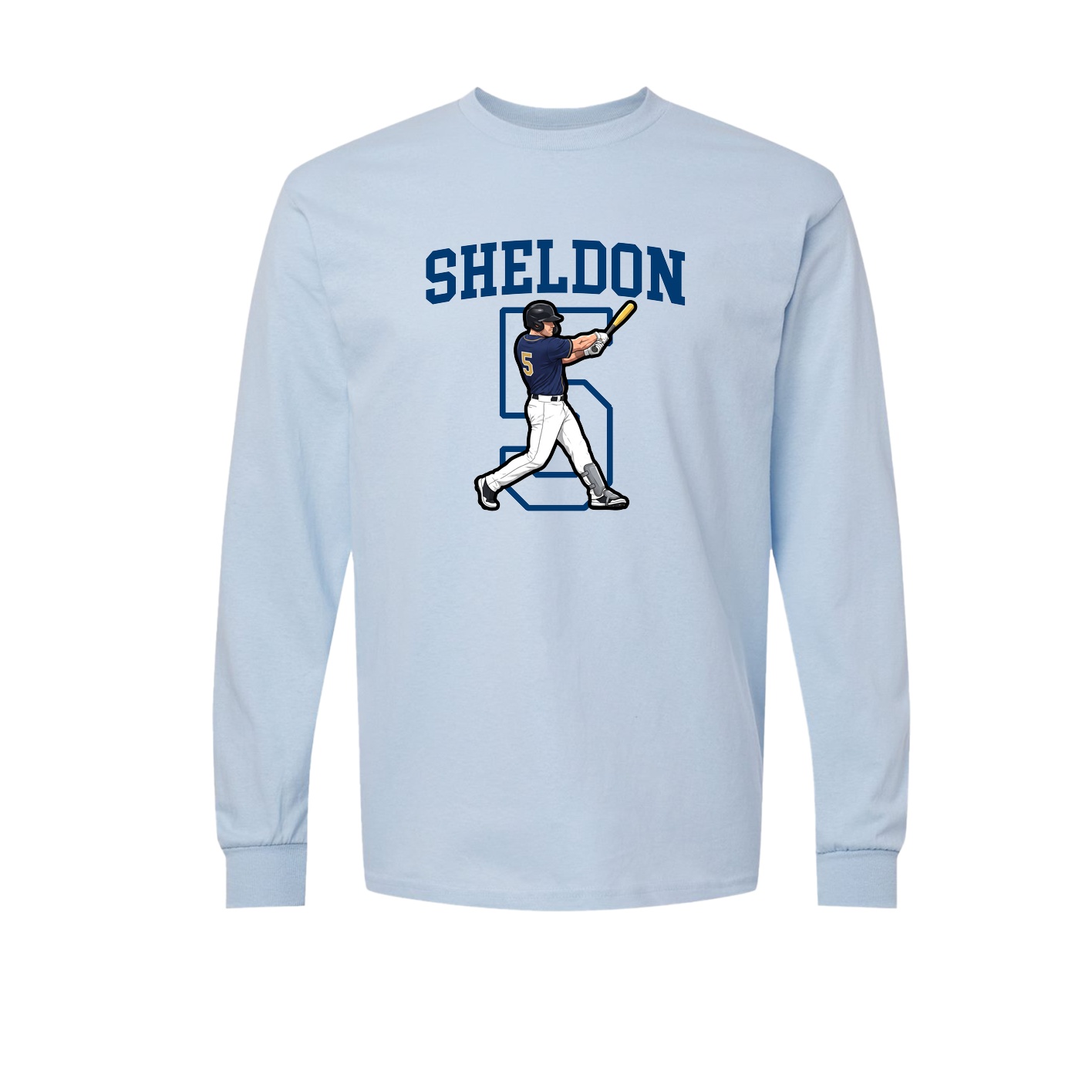 Long Sleeve Tee — Shirsey in Light Blue