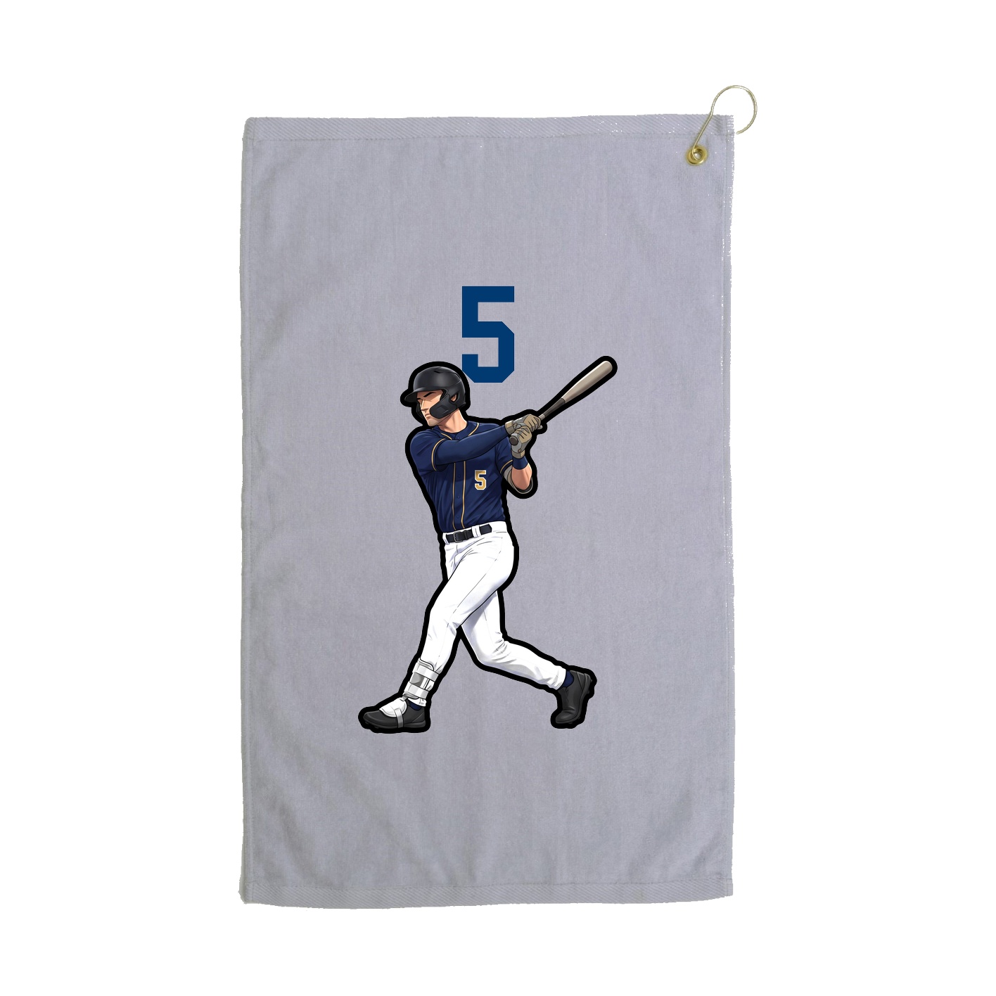 Golf Towel — Number Top in Grey