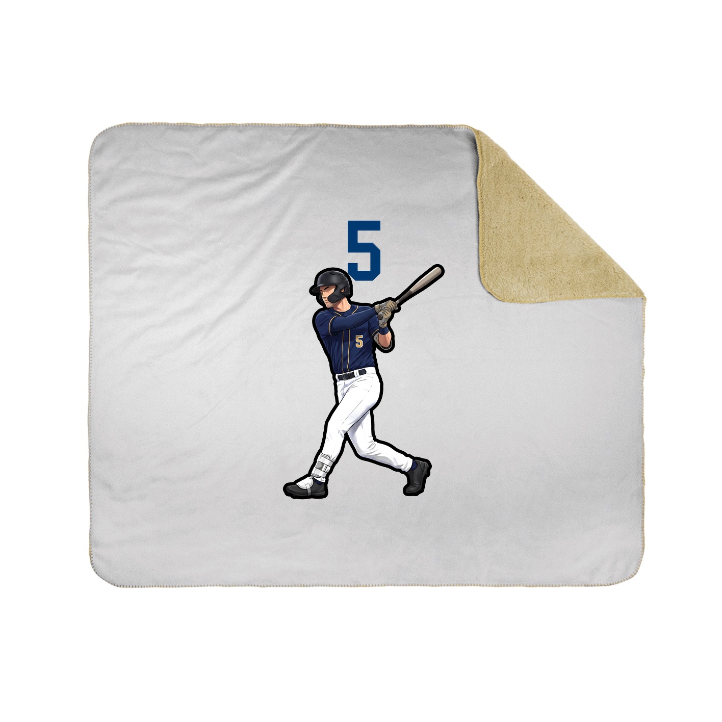 Throw Blanket — Number Top in White