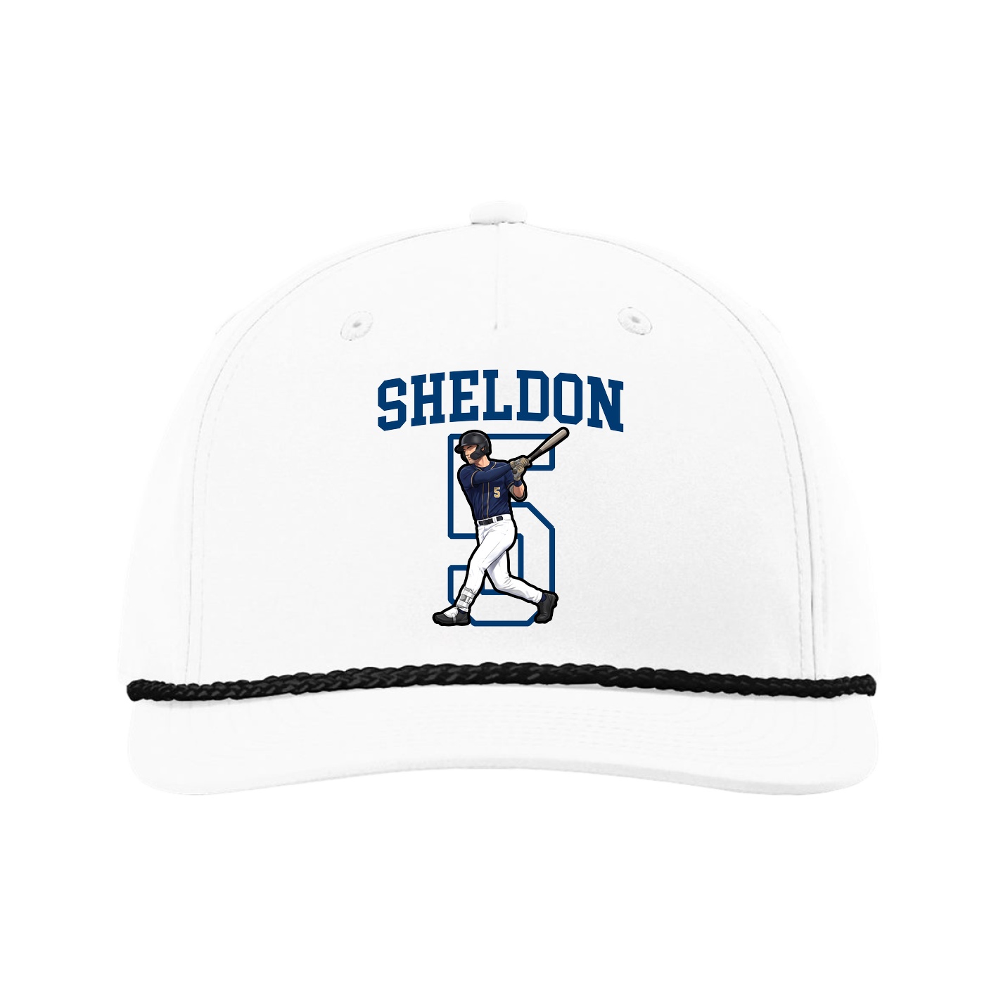 Five-Panel Classic Rope Cap — Shirsey in White